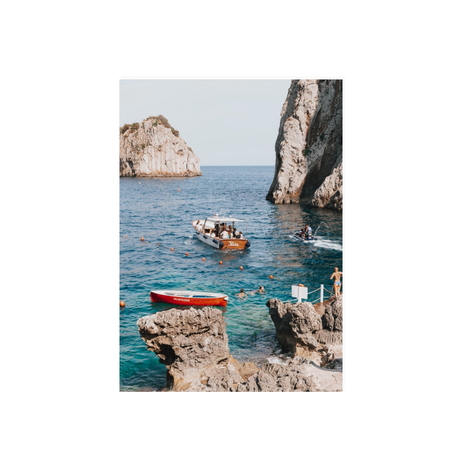 Set Sail Capri Sailboat coastal wall art 70 x 50 cm unframed fine art canvas