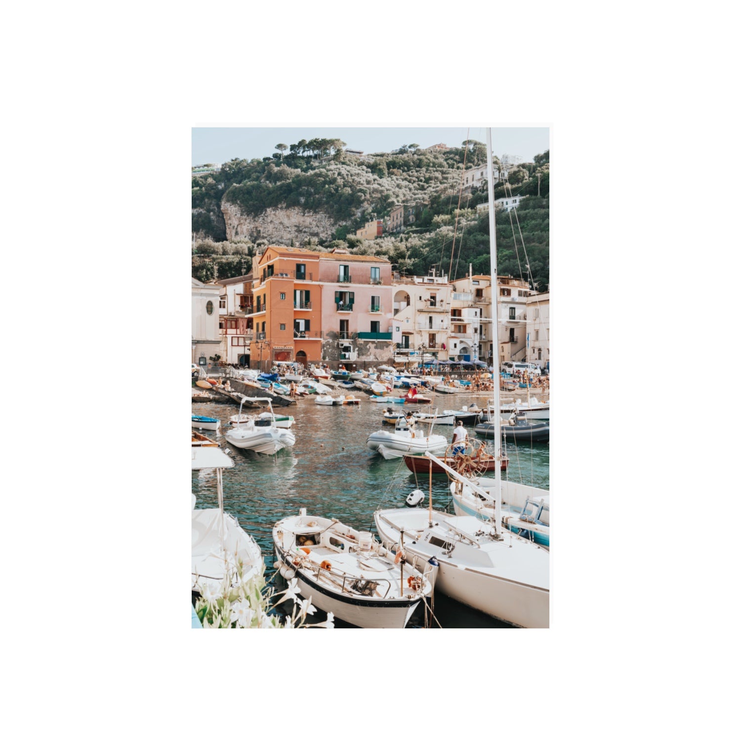 Marina Grande Sorrento coastal Italian wall art 70 x 50 cm unframed fine art canvas