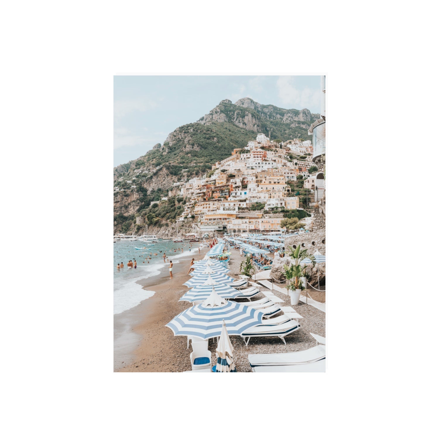 The Cliffside Village Positano Italian decor wall art 70 x 50 cm unframed fine art canvas