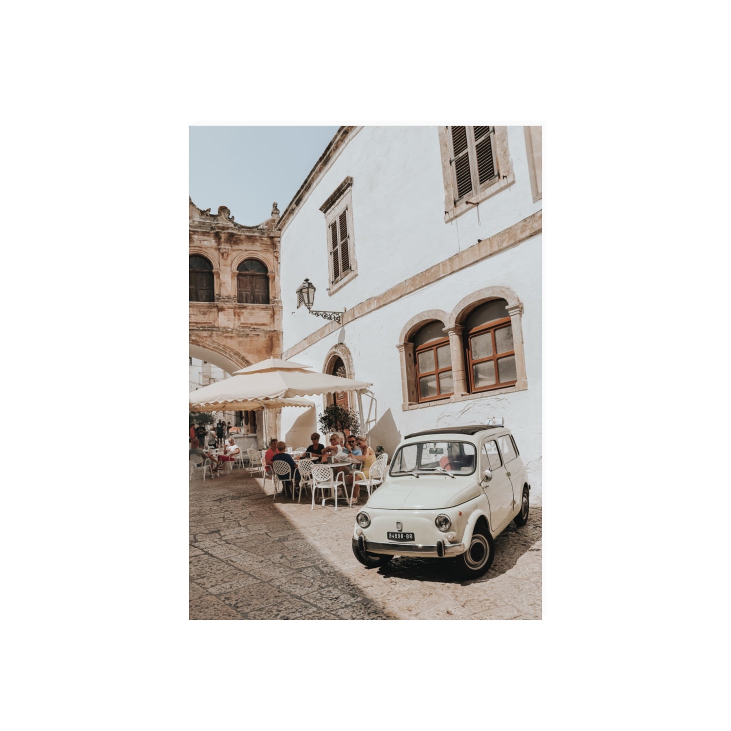 Piazza di Ostuni Puglia Italian wall art 70 x 50 cm unframed fine art canvas
