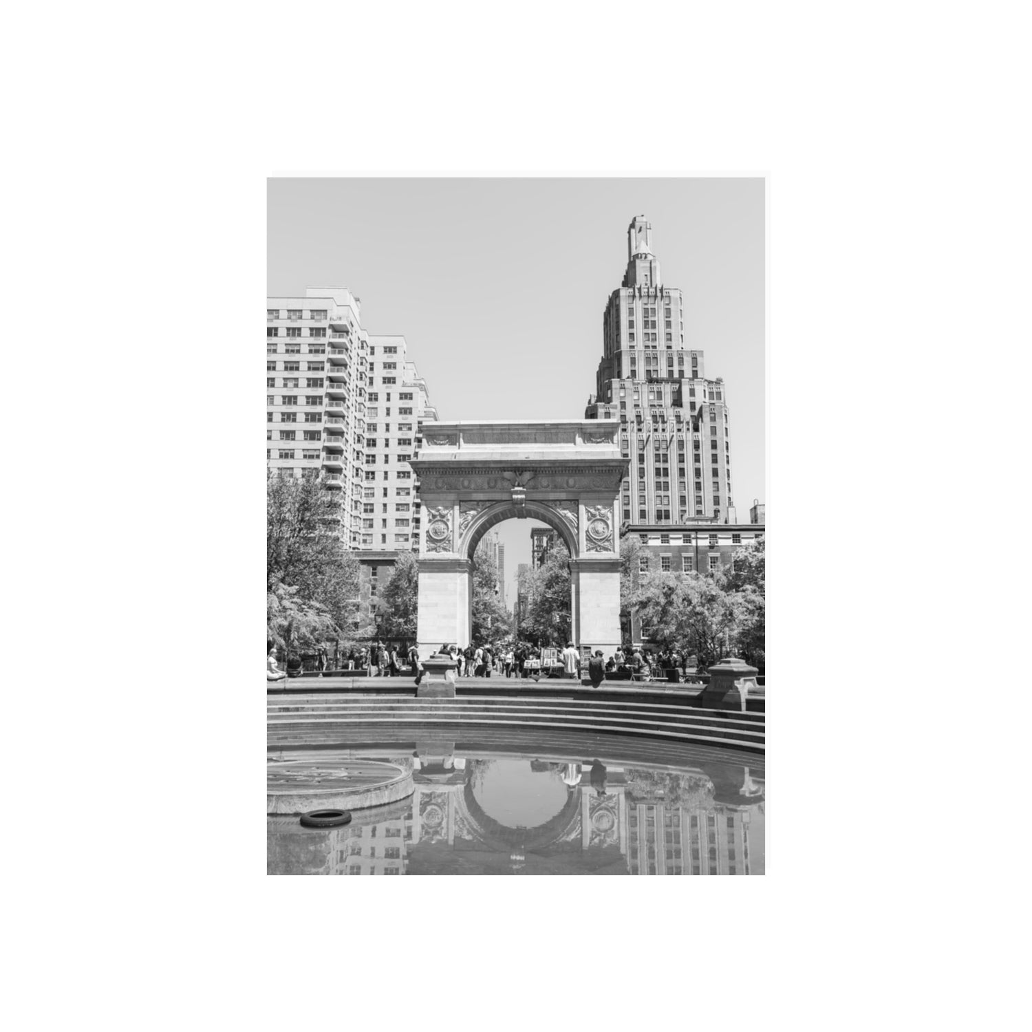 Washington Skyline New York NYC Black & White wall art 70 x 50 cm unframed fine art canvas