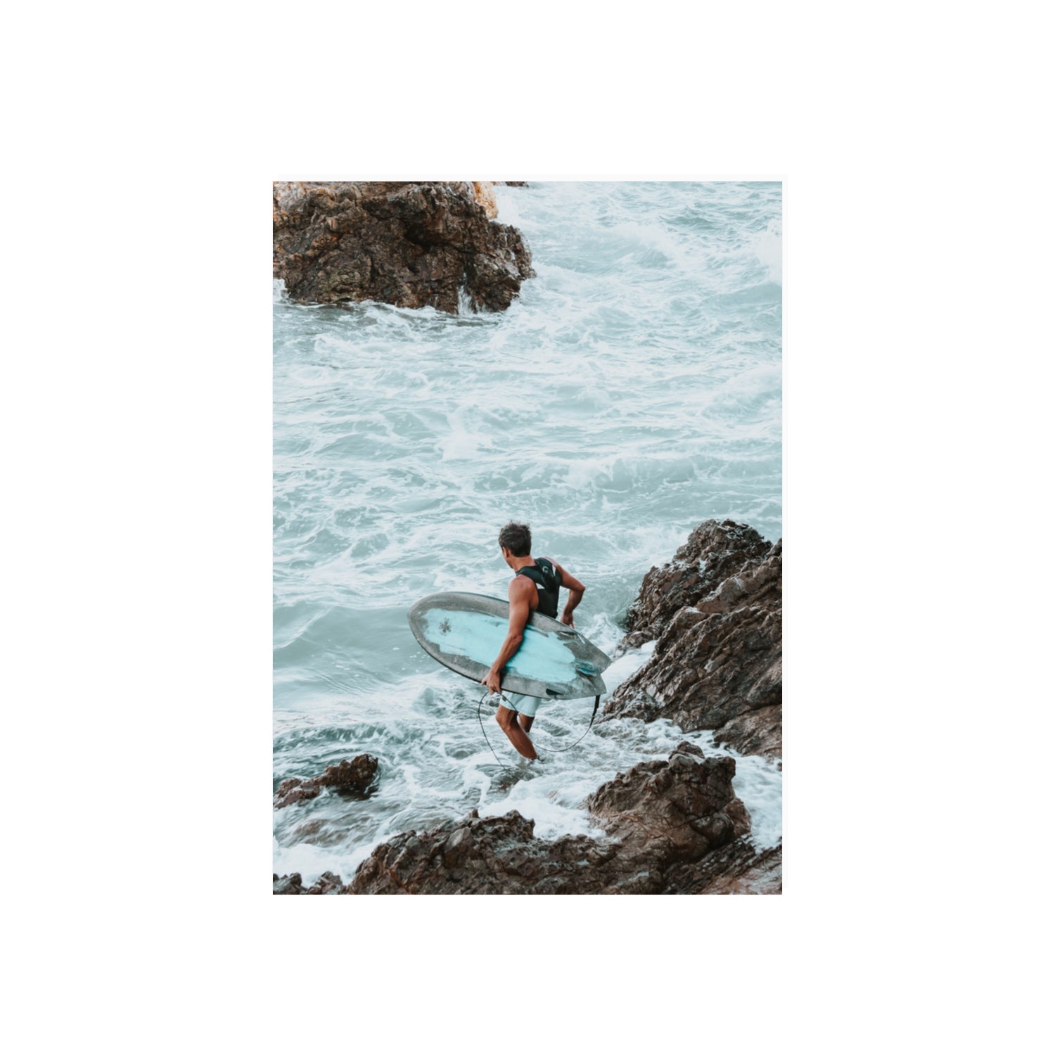 Into The Soup Byron Bay Surf coastal wall art 70 x 50 cm unframed fine art canvas