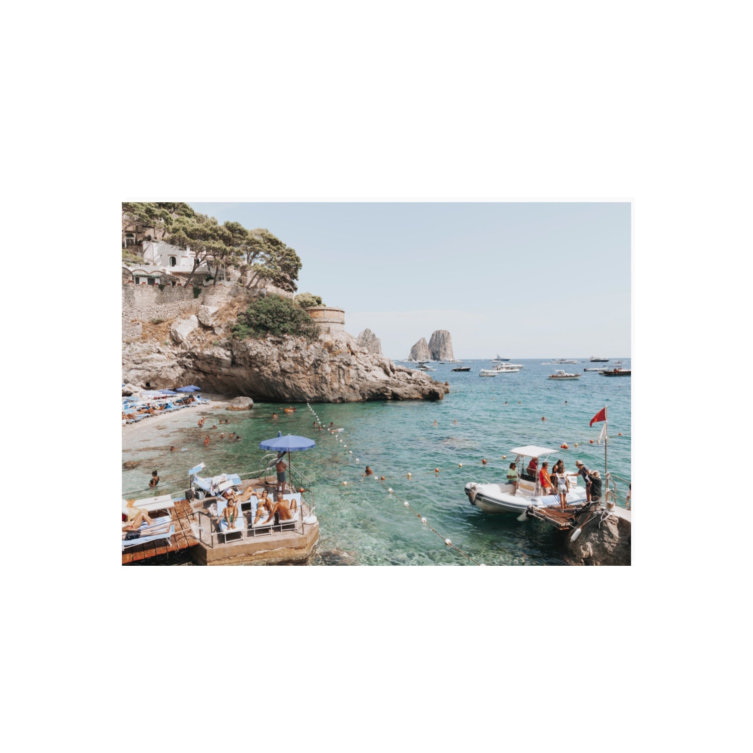 Torre Saracena fine art print, Capri, Italy, 70 x 50 cm, Unframed, Fine Art Canvas