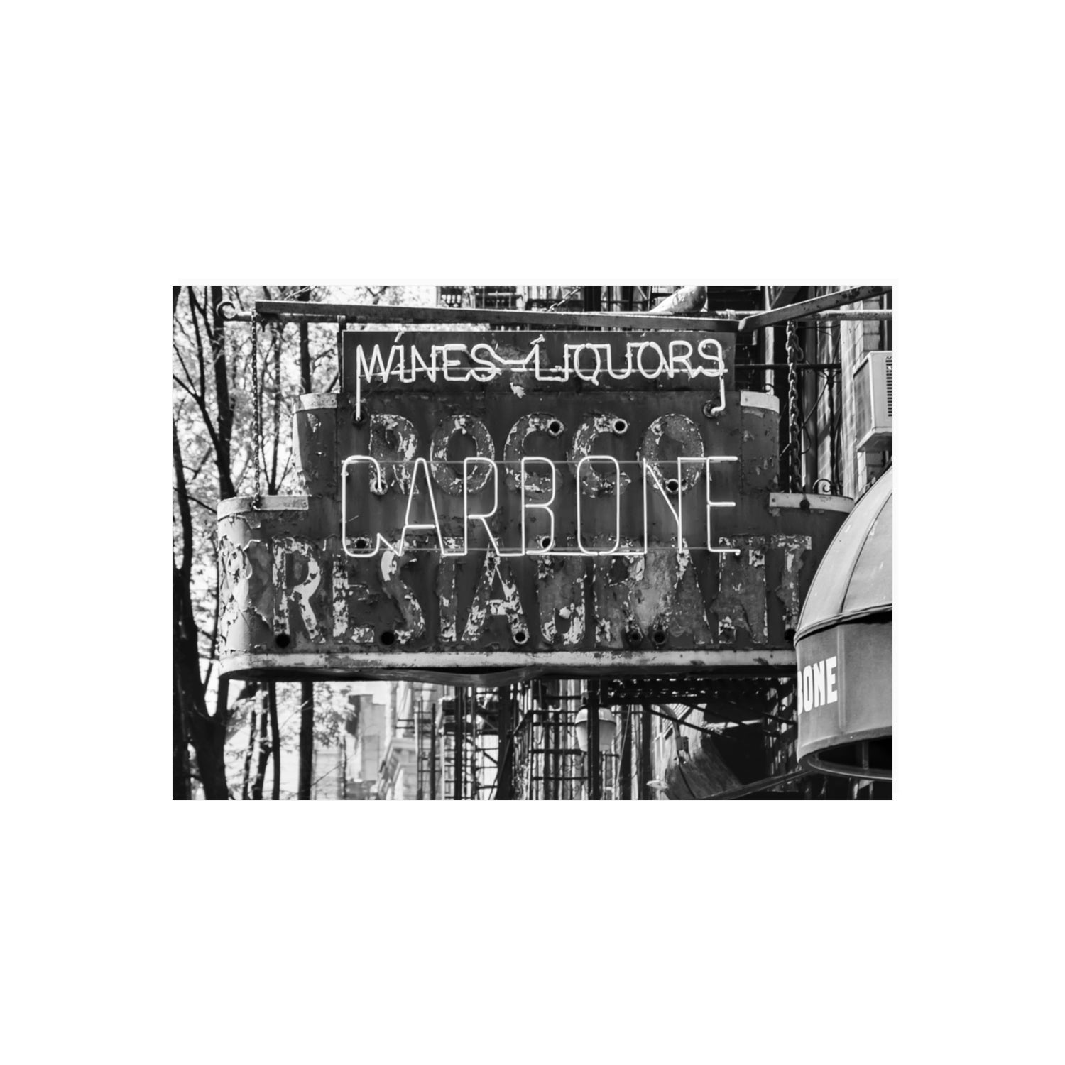 Thompson Street New York NYC Black & White wall art 70 x 50 cm unframed fine art canvas