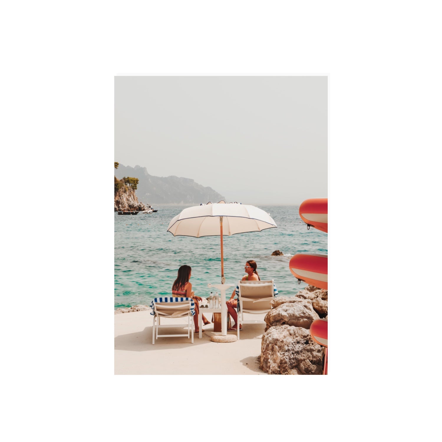 Salty Banter Amalfi Mediterranean wall art 70 x 50 cm unframed fine art canvas