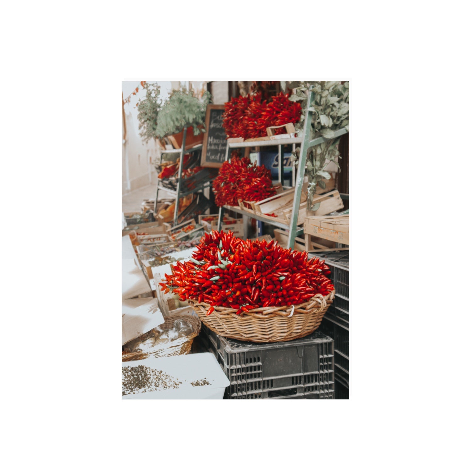 Fiery Cluster Puglia Italian wall art 70 x 50 cm unframed fine art canvas