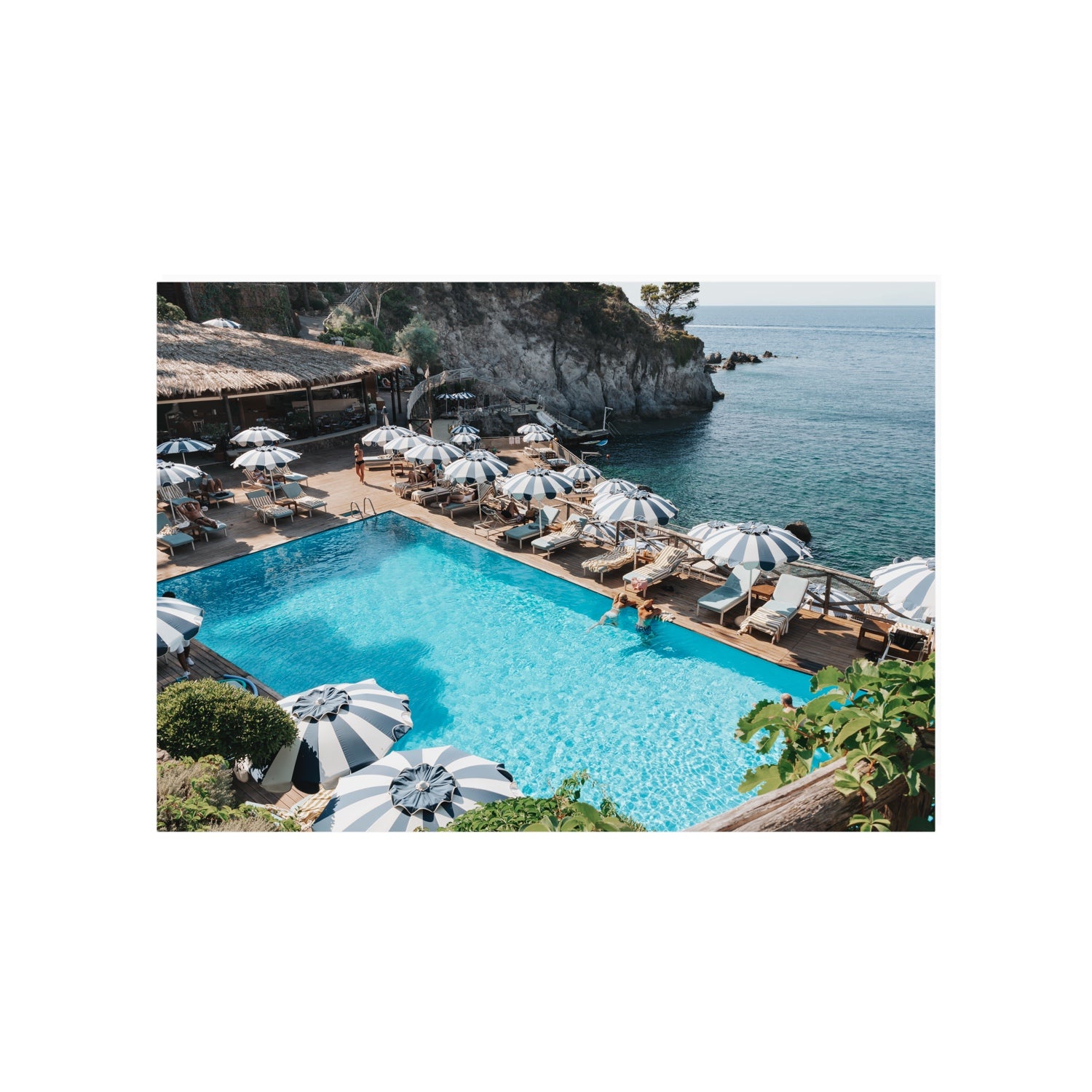 Oceanview Ischia Italian coastal wall art A1, 84.1 x 59.4 cm unframed fine art canvas