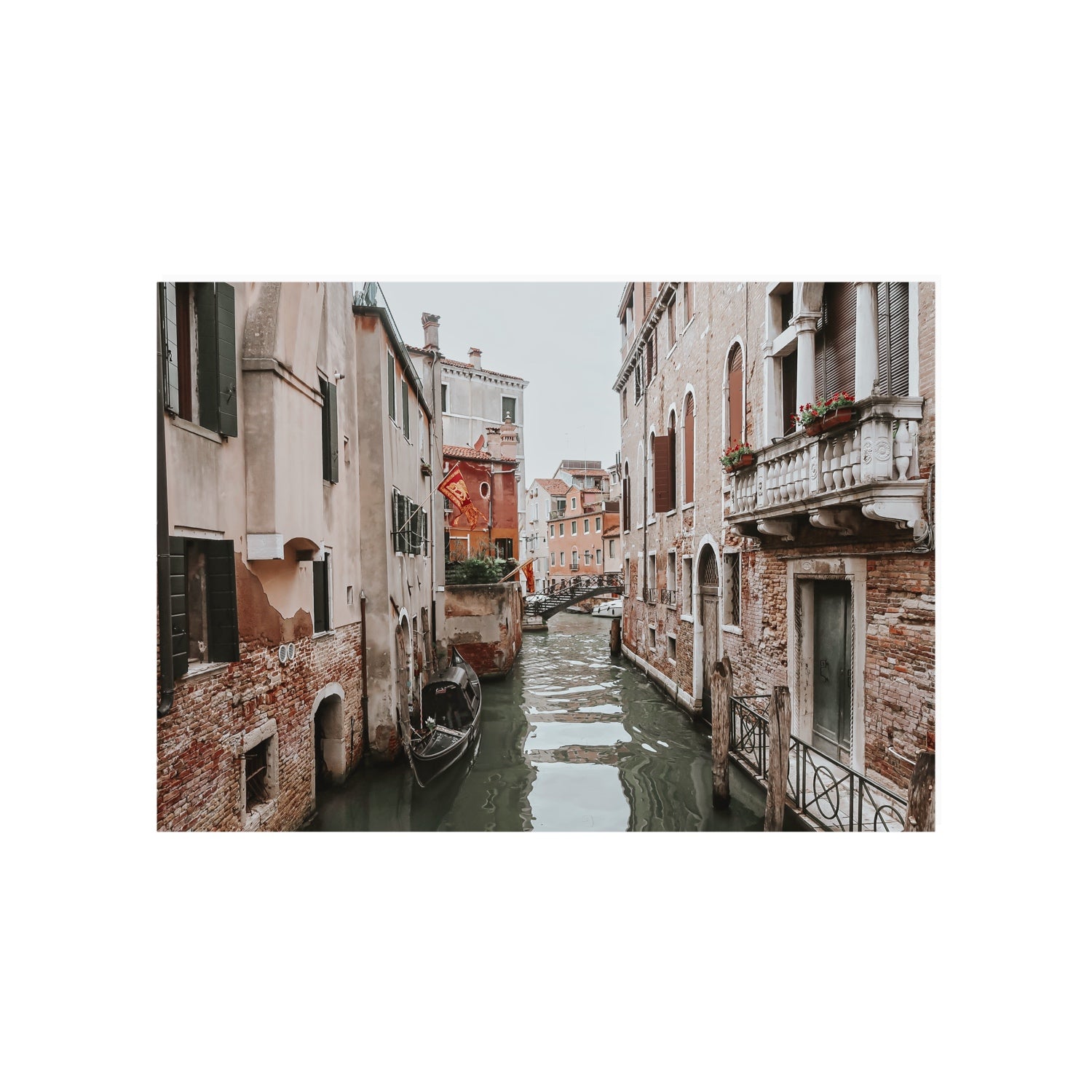 Venetian Gothic Venice Canal Italian wall art A1, 84.1 x 59.4 cm unframed fine art canvas
