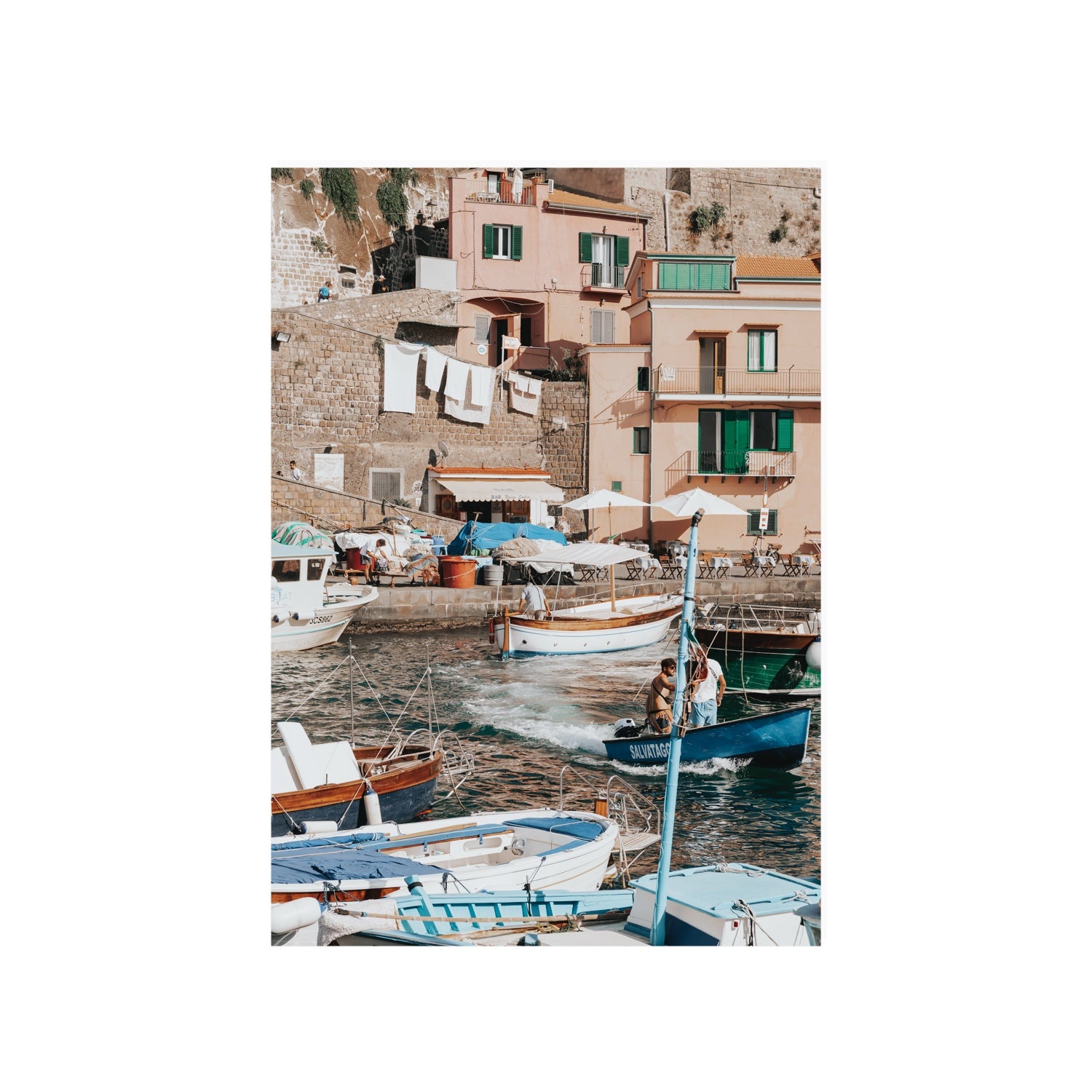 Coastal Carousel fine art print, Sorrento, Italy, A1 · 84.1 x 59.4 cm, Unframed, Fine Art Canvas