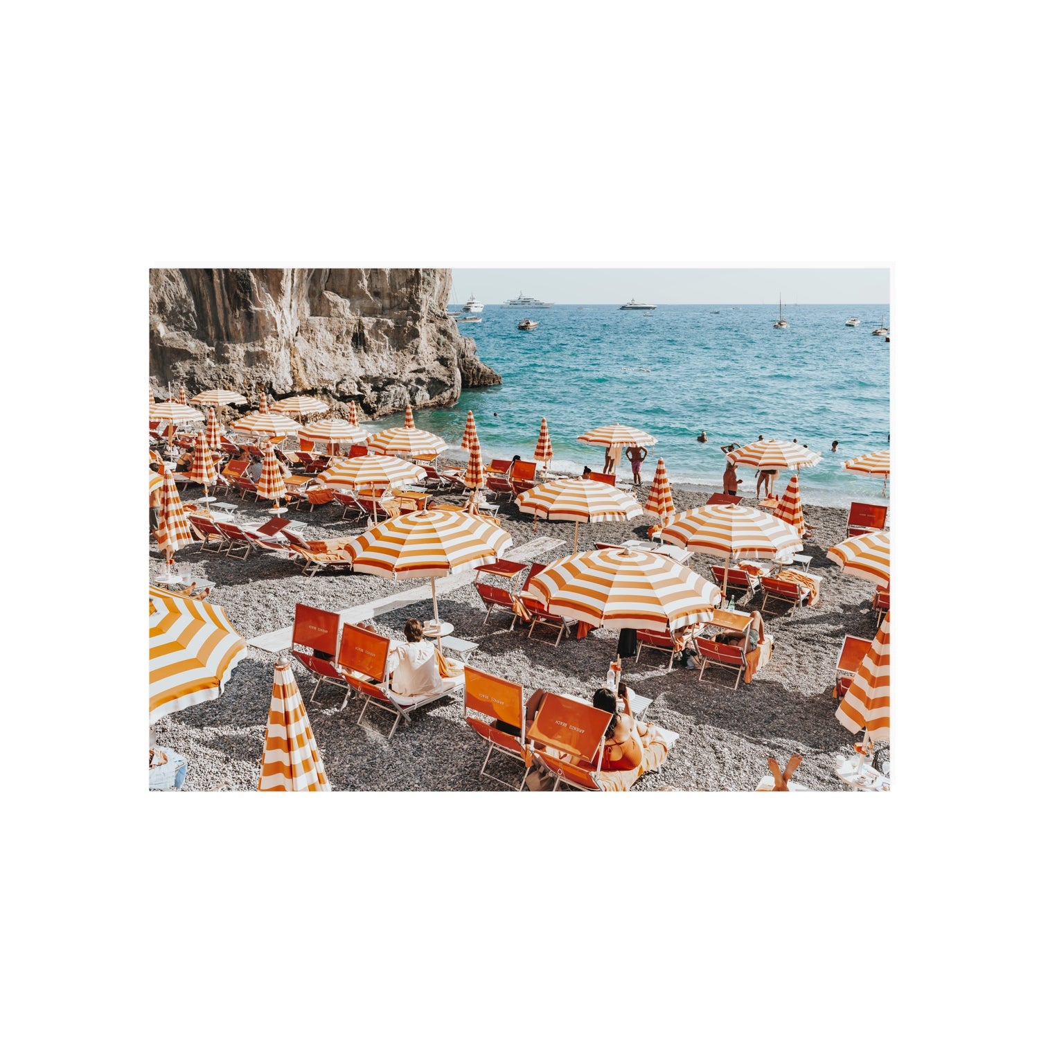 Mango Sorbet Positano Italian Mediterranean decor wall art A1, 84.1 x 59.4 cm unframed fine art canvas