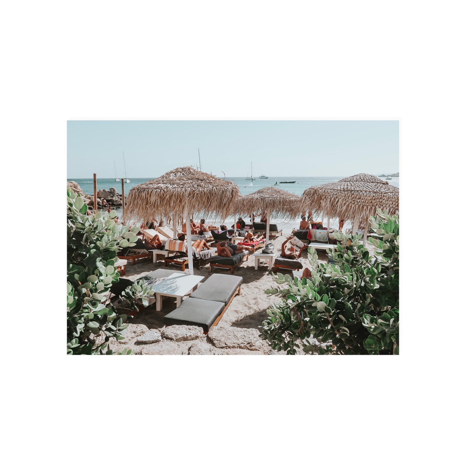 Greek Haven Mykonos Greek island coastal wall art A1, 84.1 x 59.4 cm unframed fine art canvas