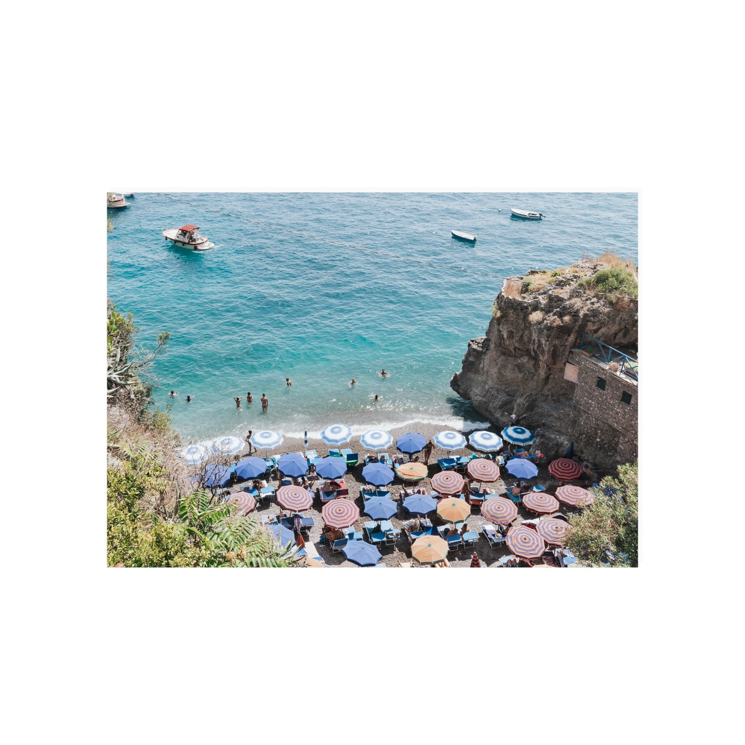 The Cove fine art print, Positano, Italy, A1 · 84.1 x 59.4 cm, Unframed, Fine Art Canvas
