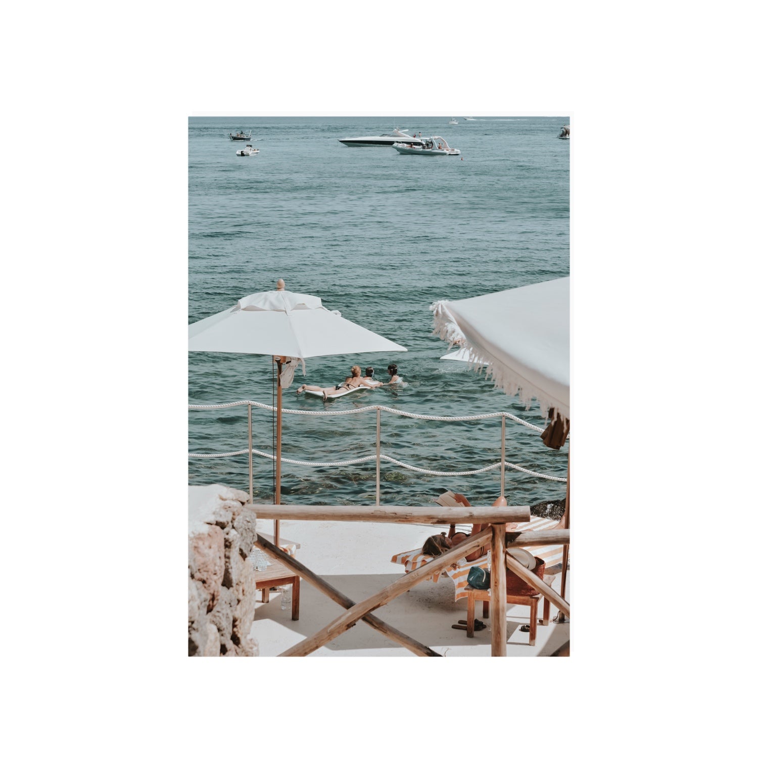 Hideaway Tuscany coastal Mediterranean wall art A1, 84.1 x 59.4 cm unframed fine art canvas