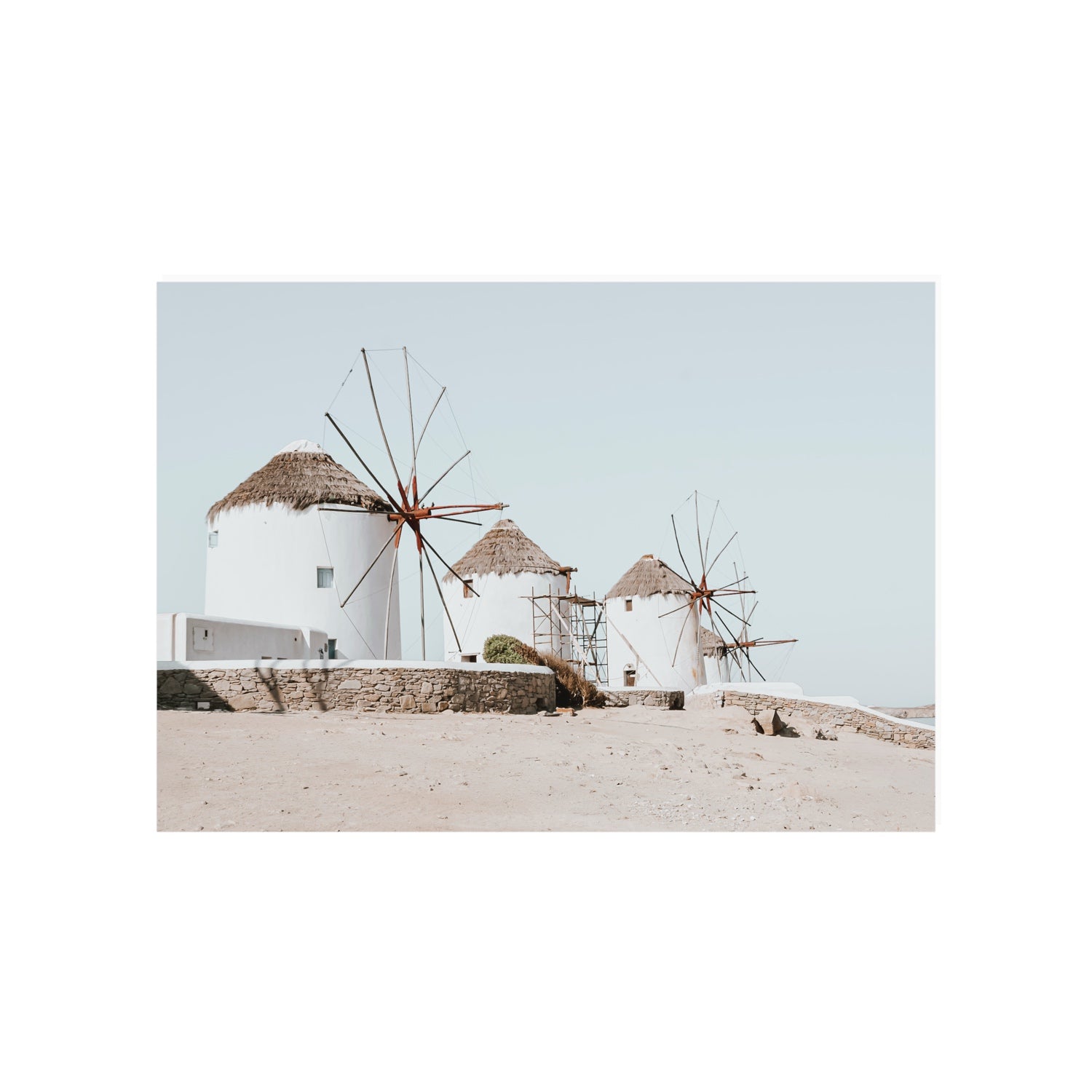 Rustic Icons Mykonos Greek island wall art A1, 84.1 x 59.4 cm unframed fine art canvas