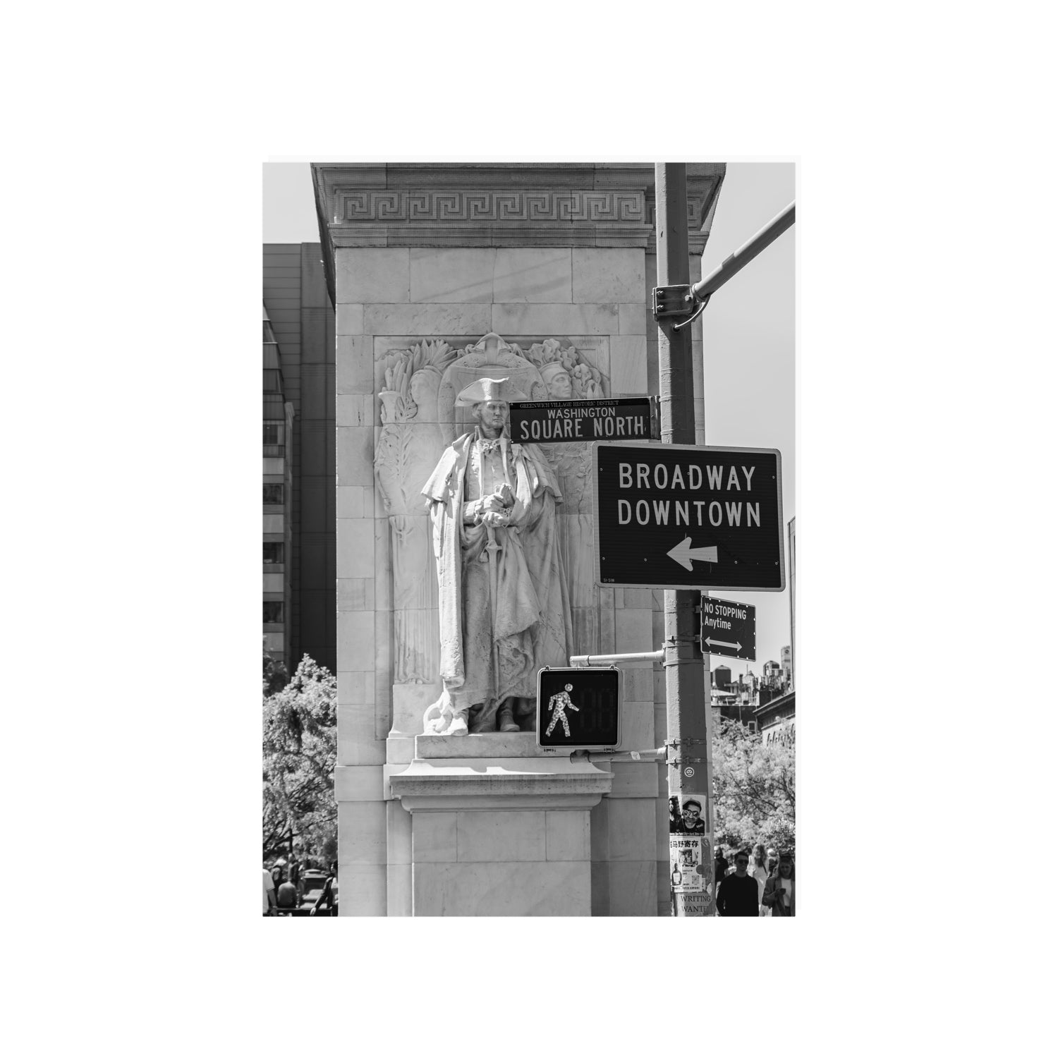 Silent Sentinels New York NYC Black & White wall art A1, 84.1 x 59.4 cm unframed fine art canvas