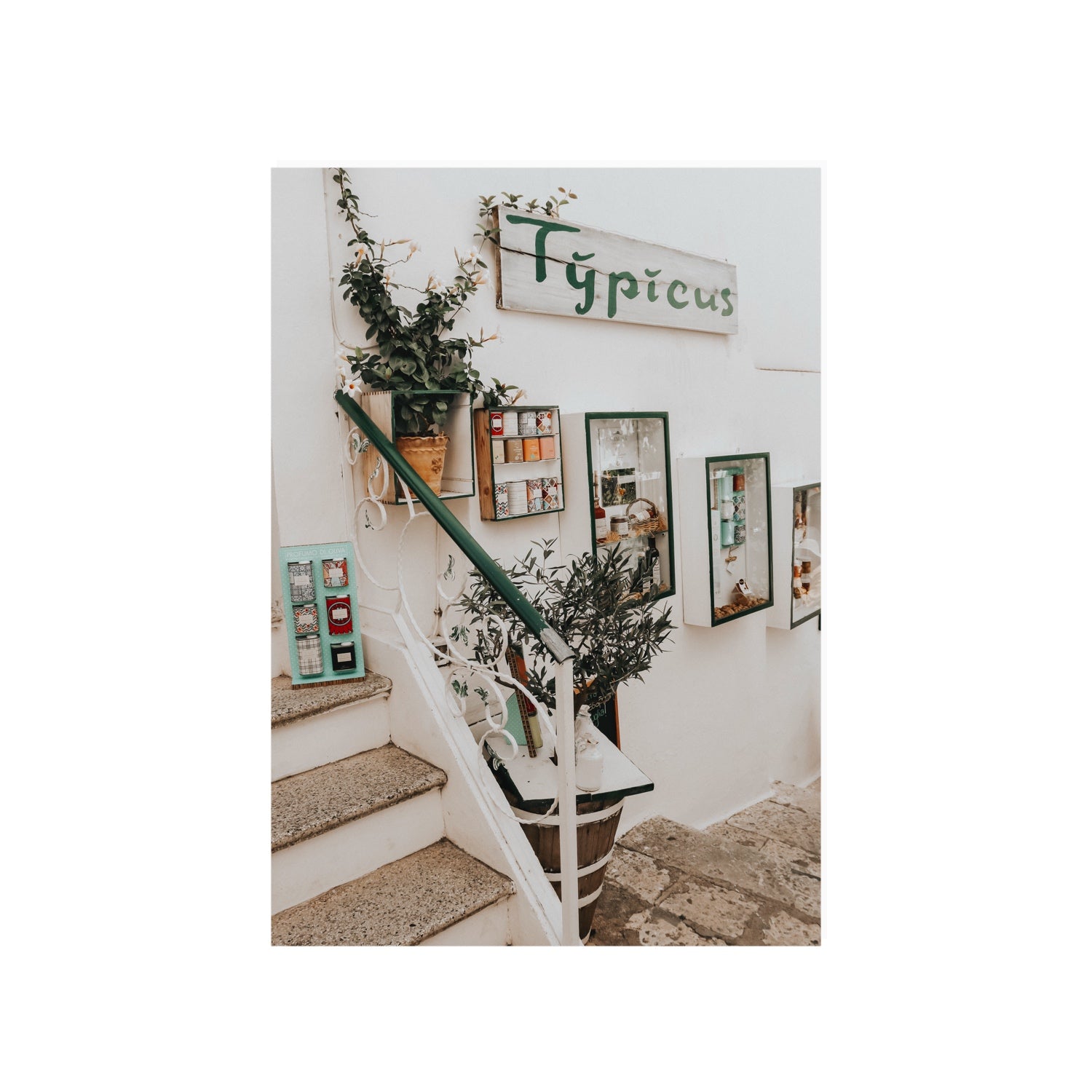 Il Negozio Puglia Ostuni wall art A1, 84.1 x 59.4 cm unframed fine art canvas