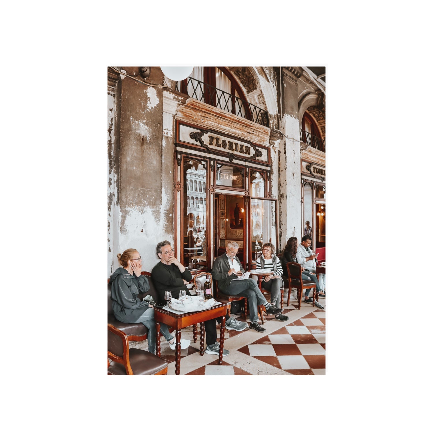 Tea Room Venice Italian wall art A1, 84.1 x 59.4 cm unframed fine art canvas
