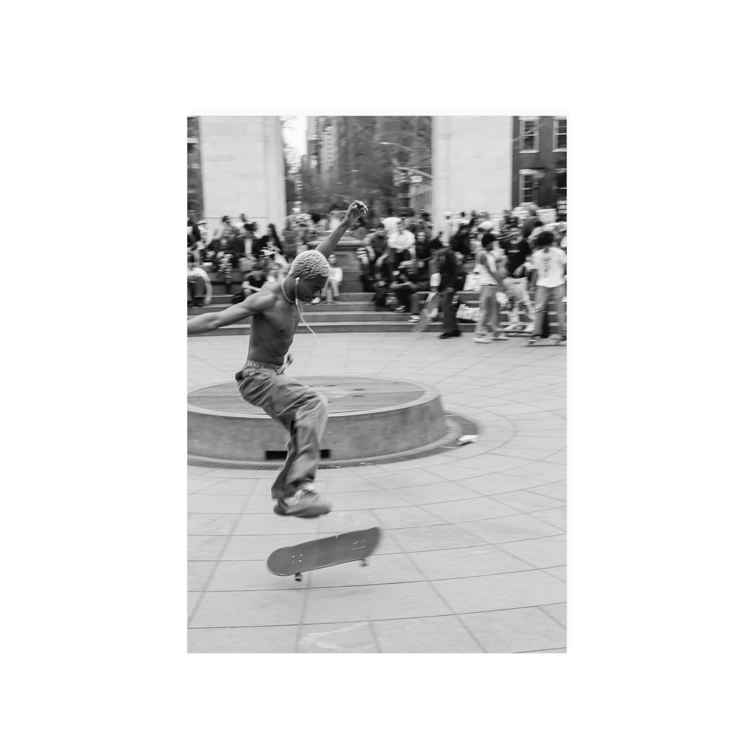 Airborne Rhythms New York NYC Black & White wall art A1, 84.1 x 59.4 cm unframed fine art canvas