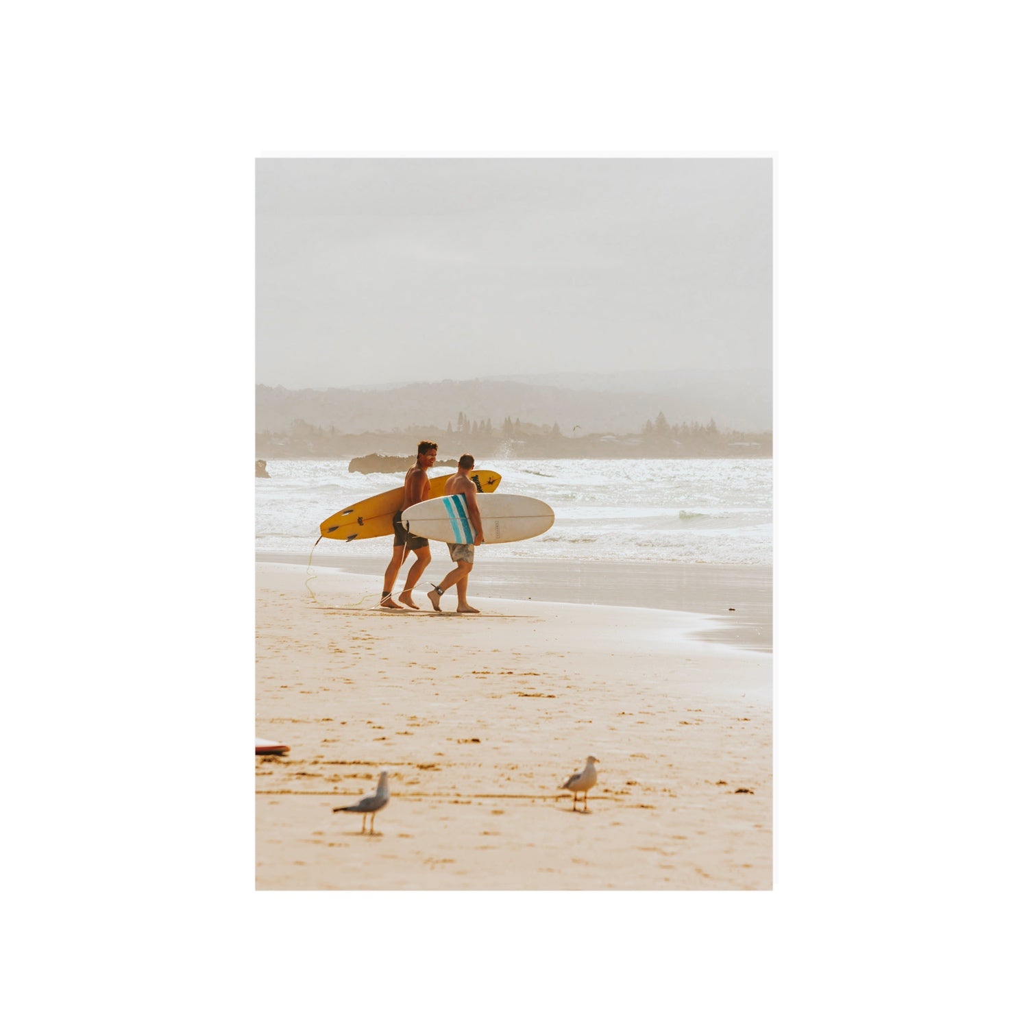 Shane & Benji Byron Bay Surf coastal wall art A1, 84.1 x 59.4 cm unframed fine art canvas