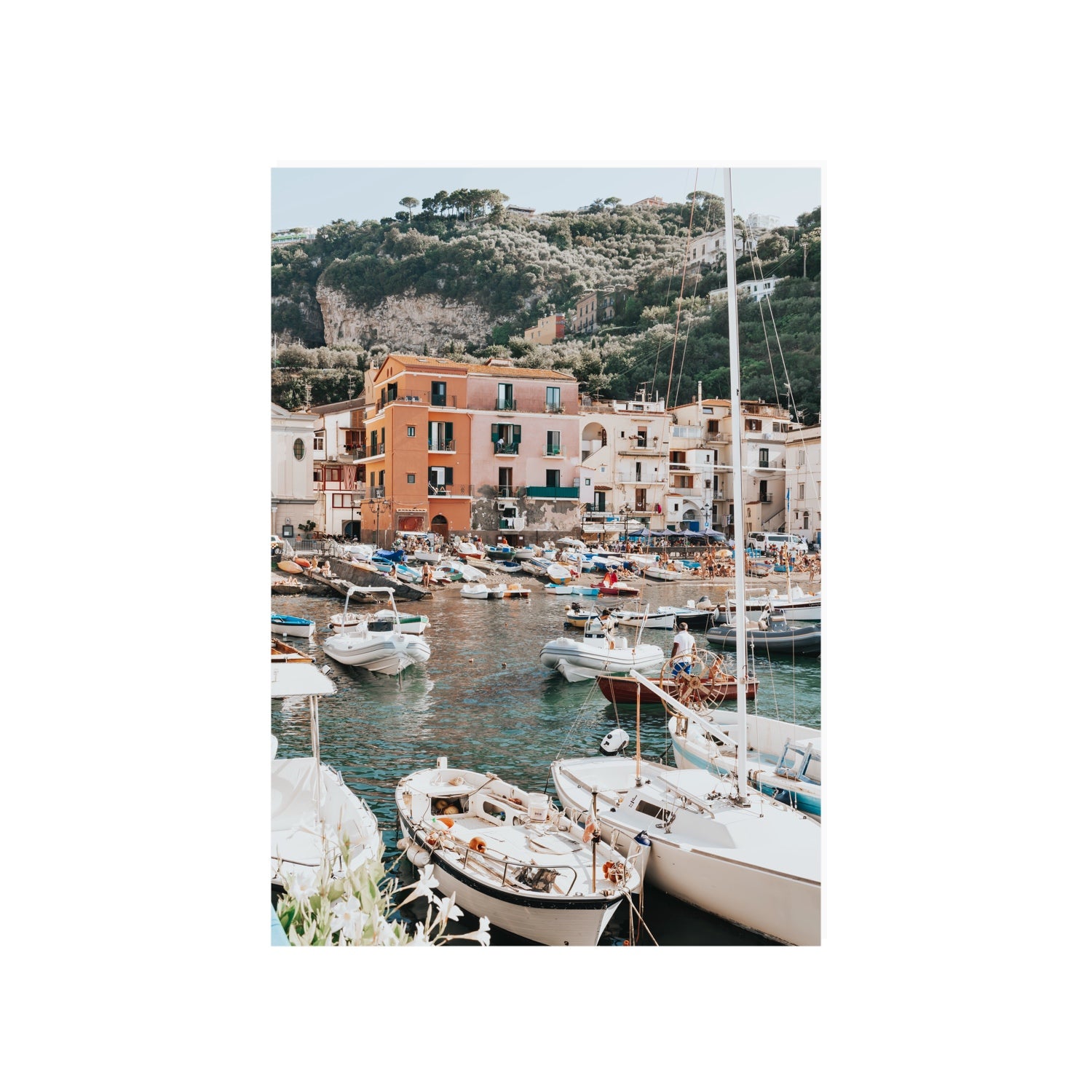 Marina Grande Sorrento coastal Italian wall art A1, 84.1 x 59.4 cm unframed fine art canvas