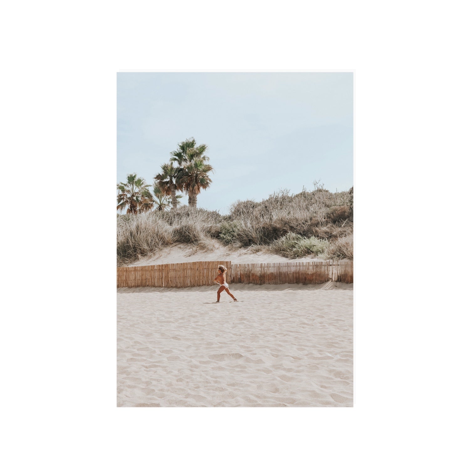 Joyful Sprint Puglia beach coastal fine art print A1, 84.1 x 59.4 cm unframed fine art canvas