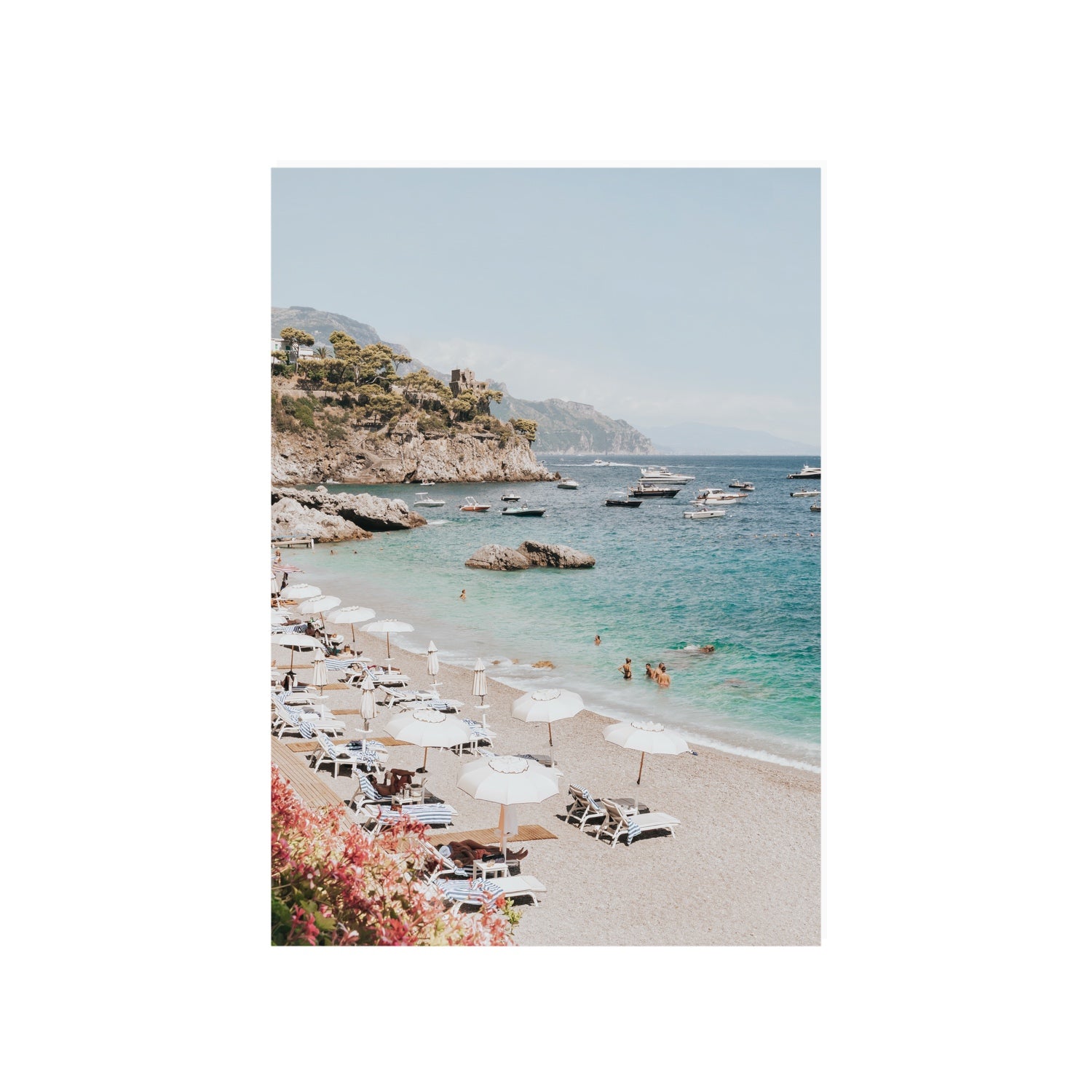 Seaview Refuge Amalfi coastal wall art A1 84.1 x 59.4 cm unframed fine art canvas