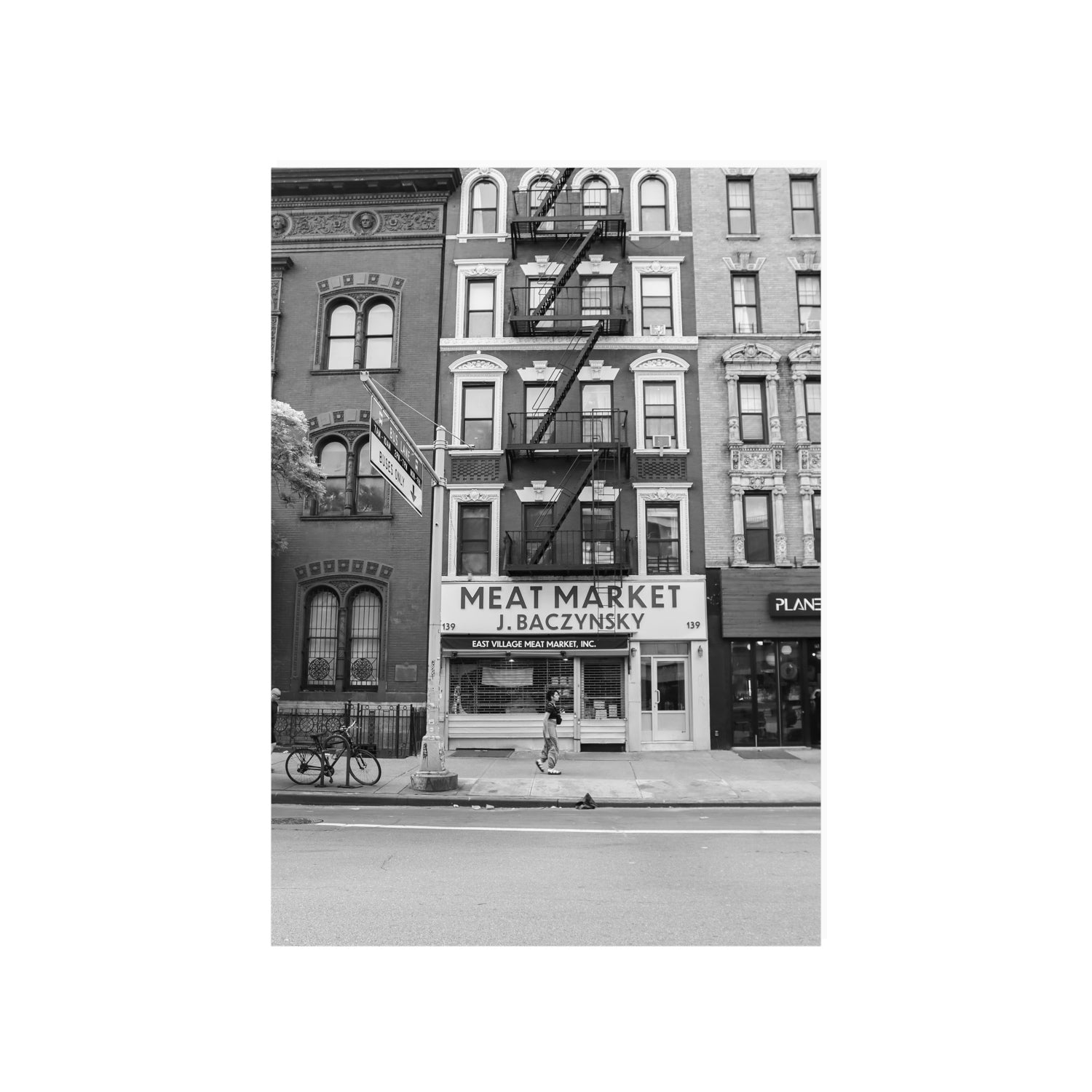 Vertical Village New York NYC Black & White wall art A1, 84.1 x 59.4 cm unframed fine art canvas