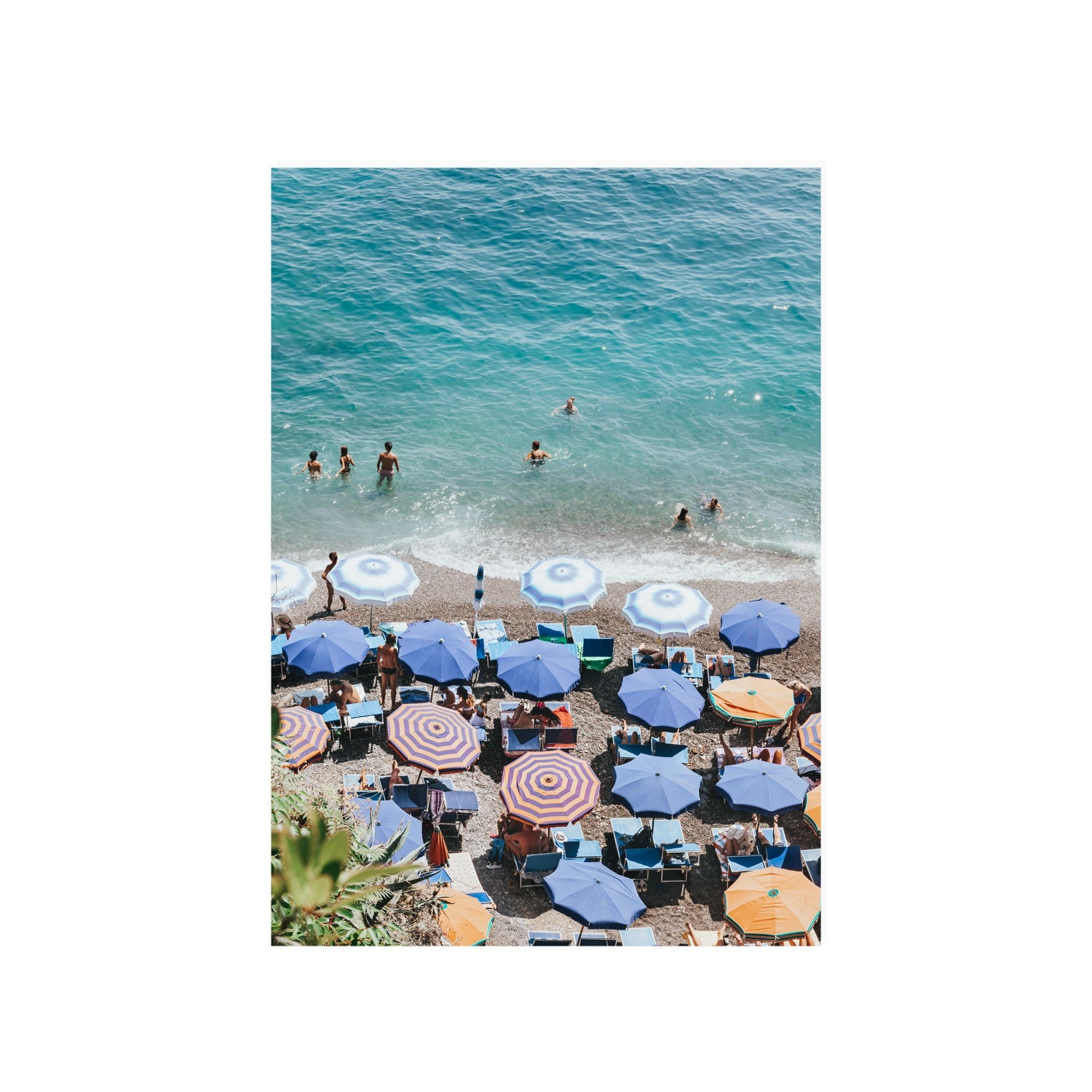 Paradise Beach fine art print, Positano, Italy, A1 · 84.1 x 59.4 cm, Unframed, Fine Art Canvas