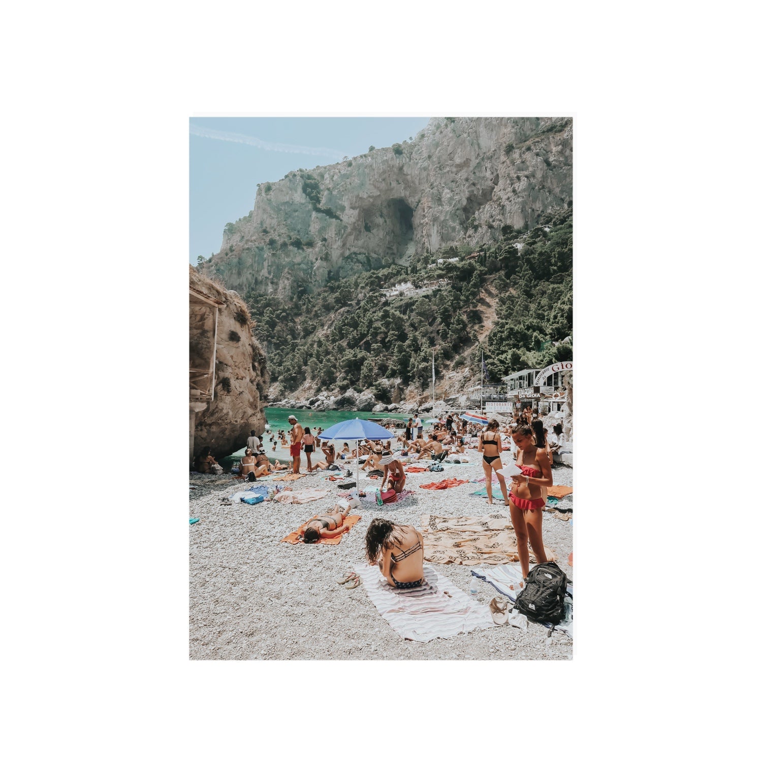 Marina Piccola Capri Mediterranean wall art A1, 84.1 x 59.4 cm unframed fine art canvas