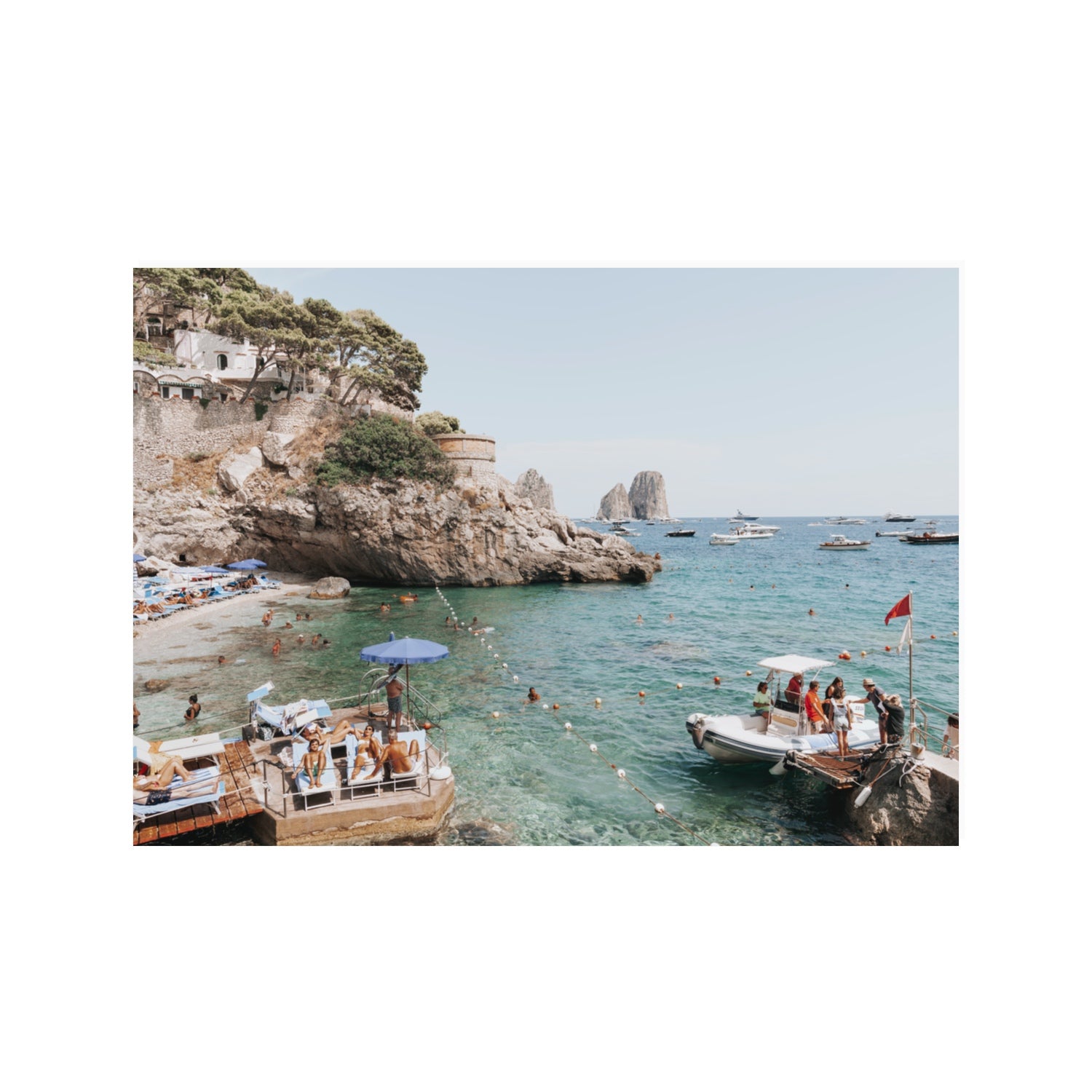 Torre Saracena fine art print, Capri, Italy, 100 x 70 cm, Unframed, Fine Art Canvas