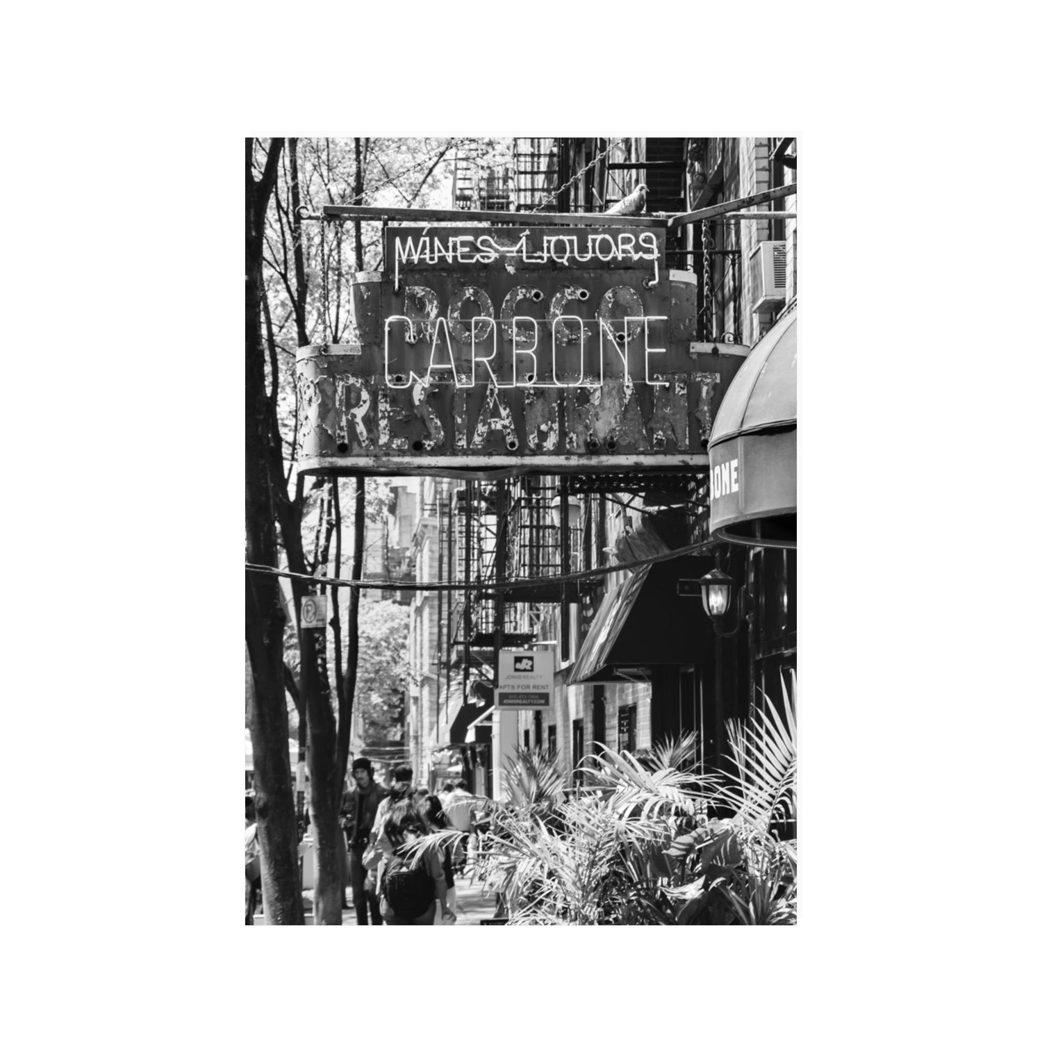 Paparazzi To Pasta New York NYC Black & White wall art 100 x 70 cm unframed fine art canvas