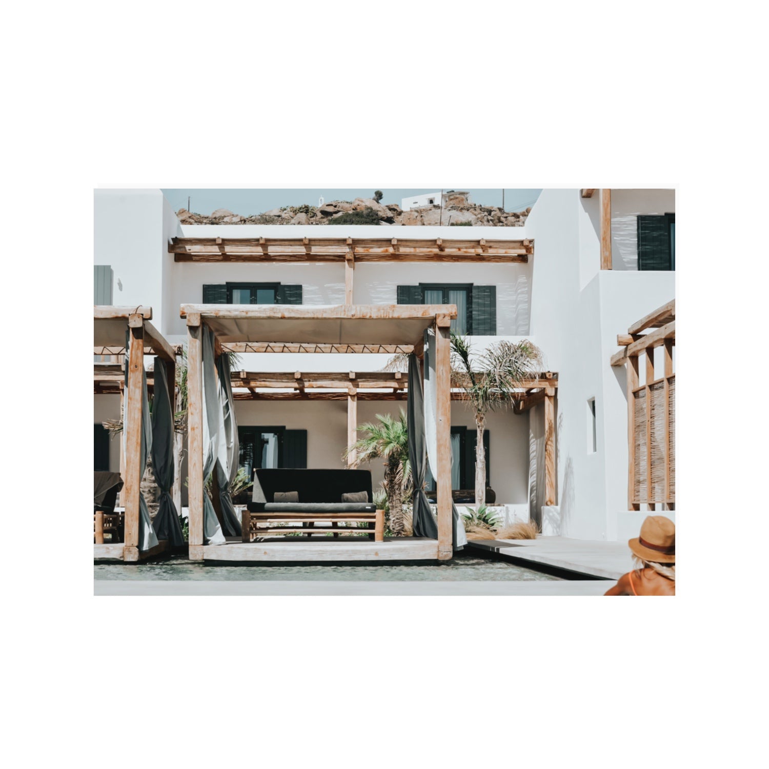 Dream Villa fine art print, Mykonos, Greece, 100 x 70 cm, Unframed, Fine Art Canvas