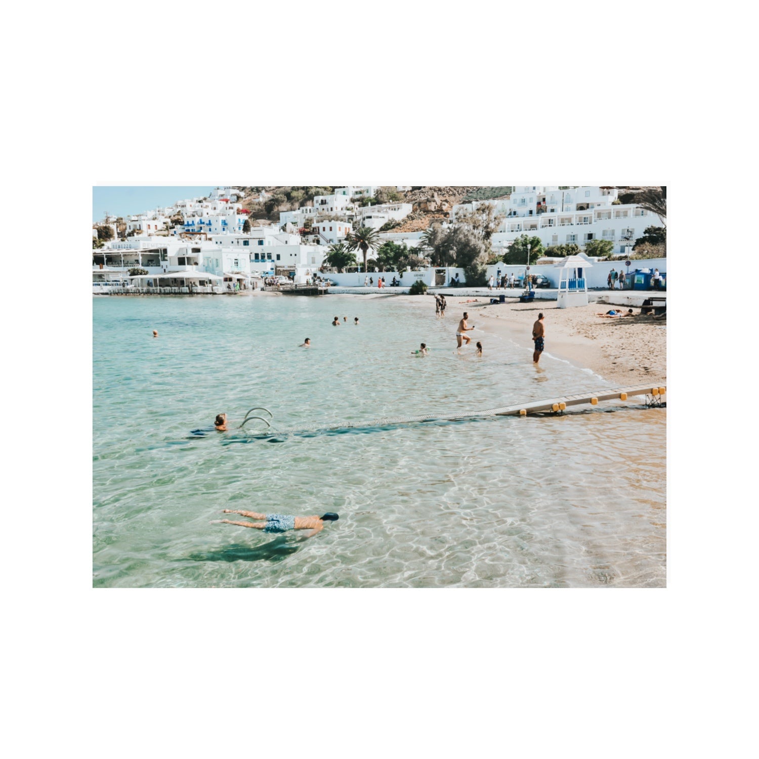 Bathe Yourself In Beauty Mykonos Greek island wall art 100 x 70 cm unframed fine art canvas