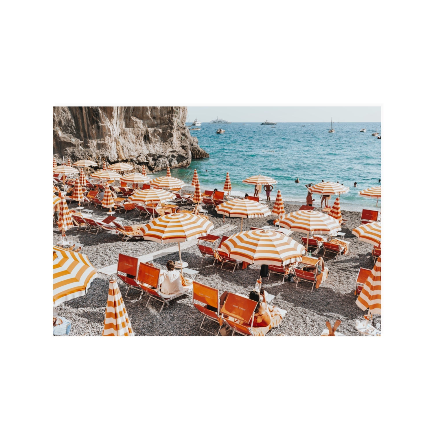 Mango Sorbet Positano Italian Mediterranean decor wall art 100 x 70 cm unframed fine art canvas