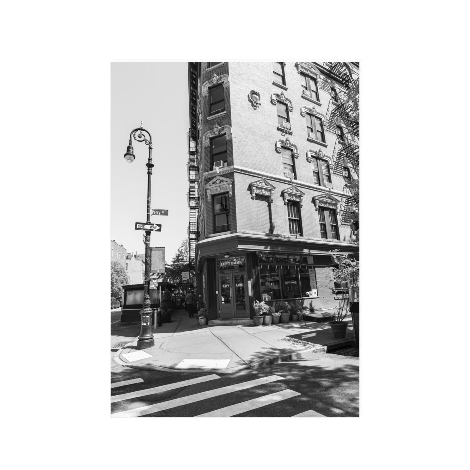 Parisian On Perry New York NYC Black & White wall art 100 x 70 cm unframed fine art canvas