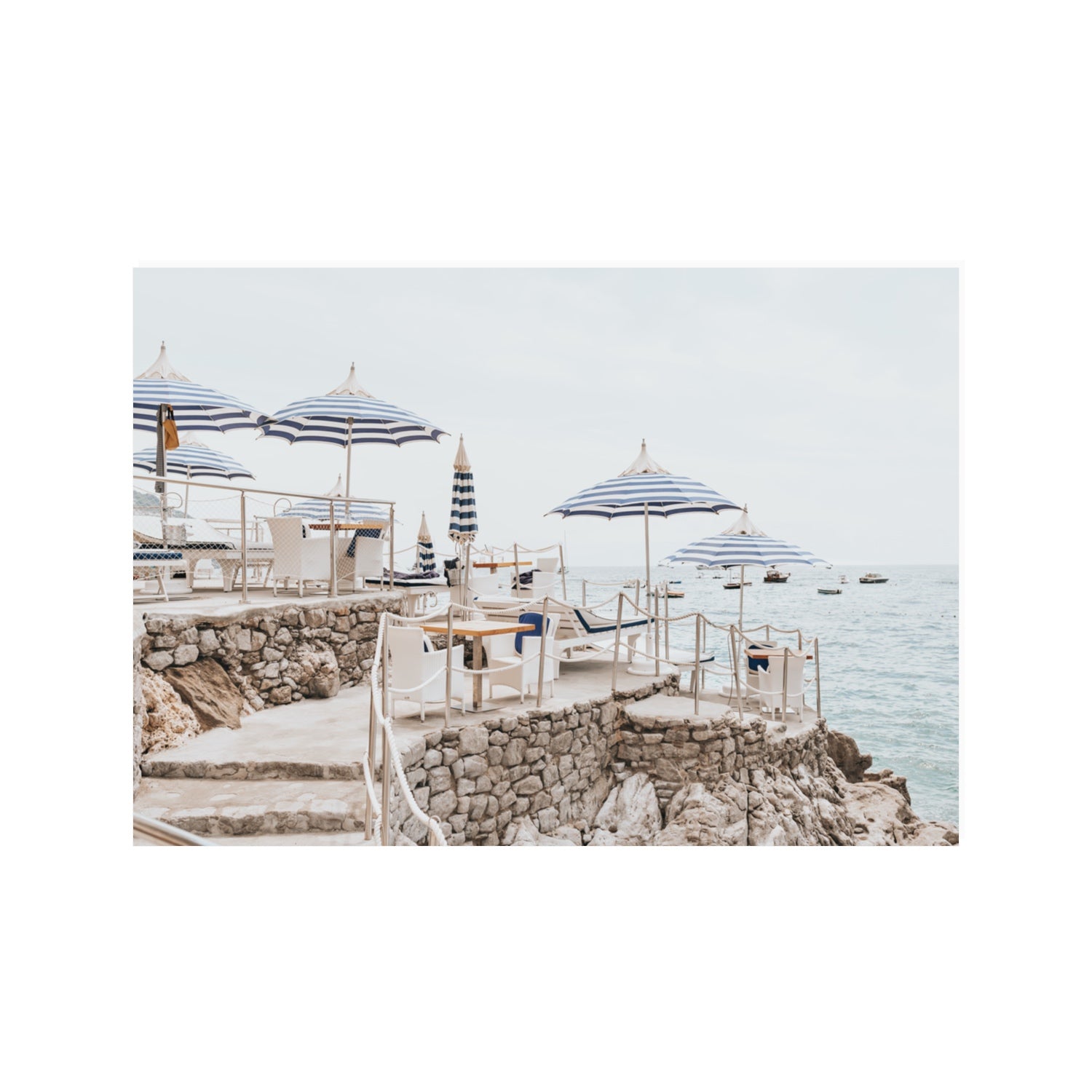 Ombrelloni fine art print, Positano, Italy, 100 x 70 cm, Unframed, Fine Art Canvas