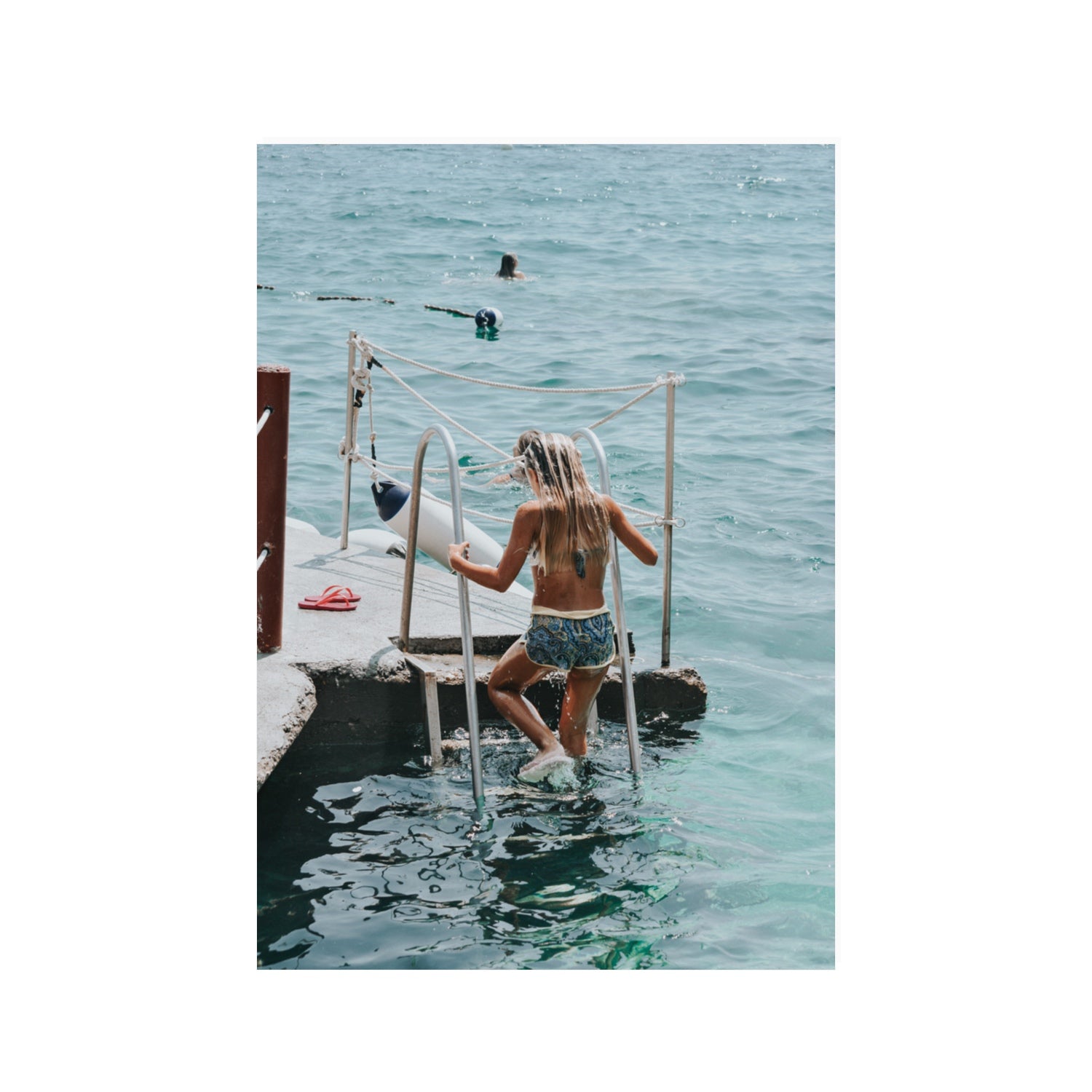 Little Mermaid Capri Mediterranean wall art 100 x 70 cm unframed fine art canvas