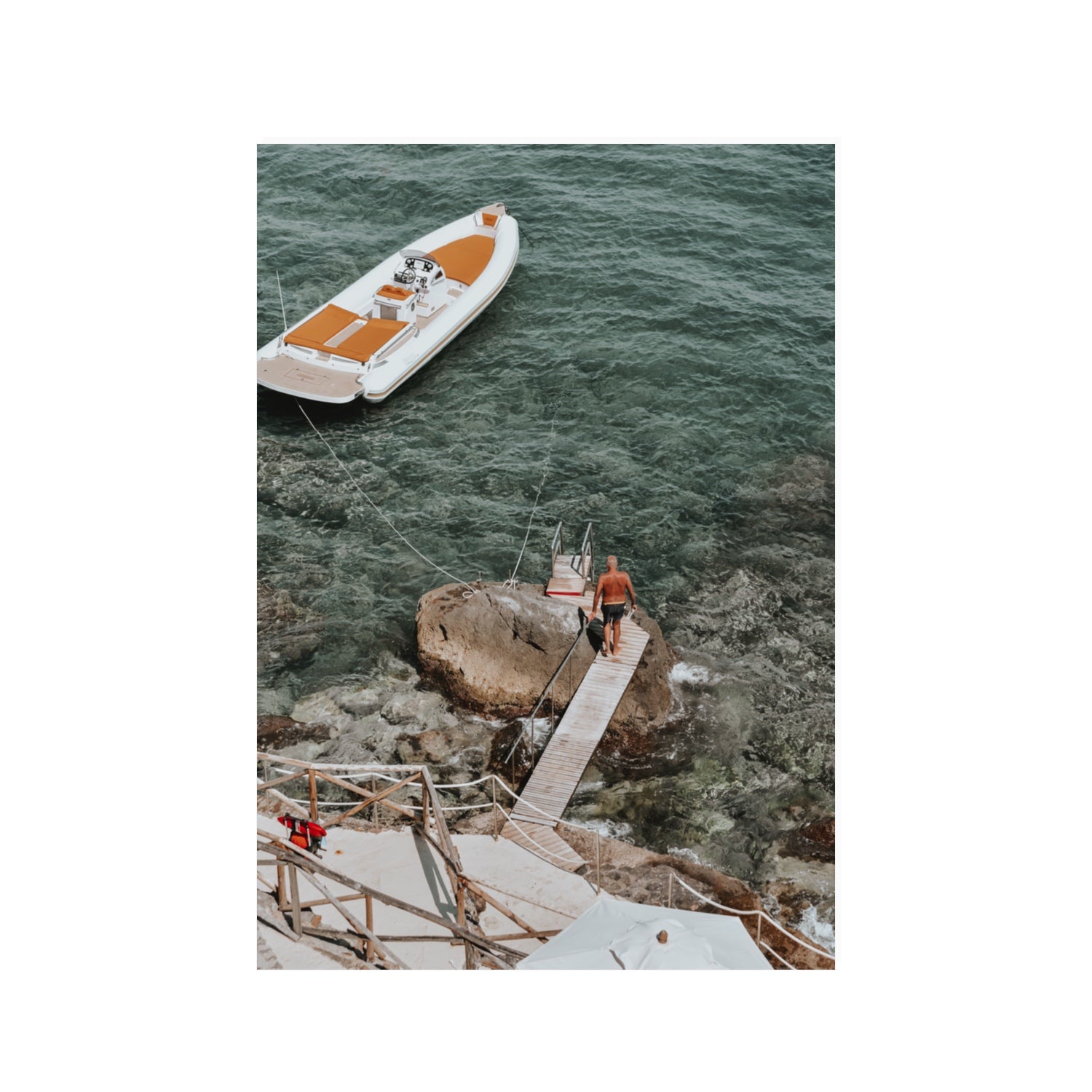 Secret Cove Tuscany coastal Italian wall art 100 x 70 cm unframed fine art canvas
