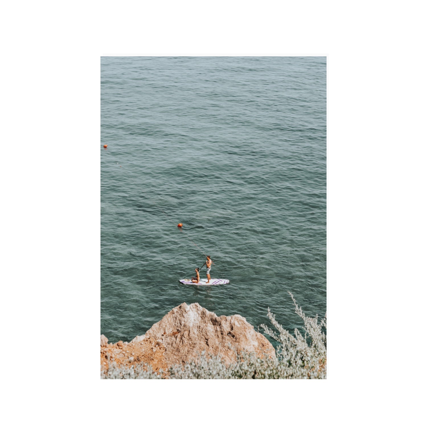 Into The Vibe Without Getting Wet Tuscany coastal wall art 100 x 70 cm unframed fine art canvas