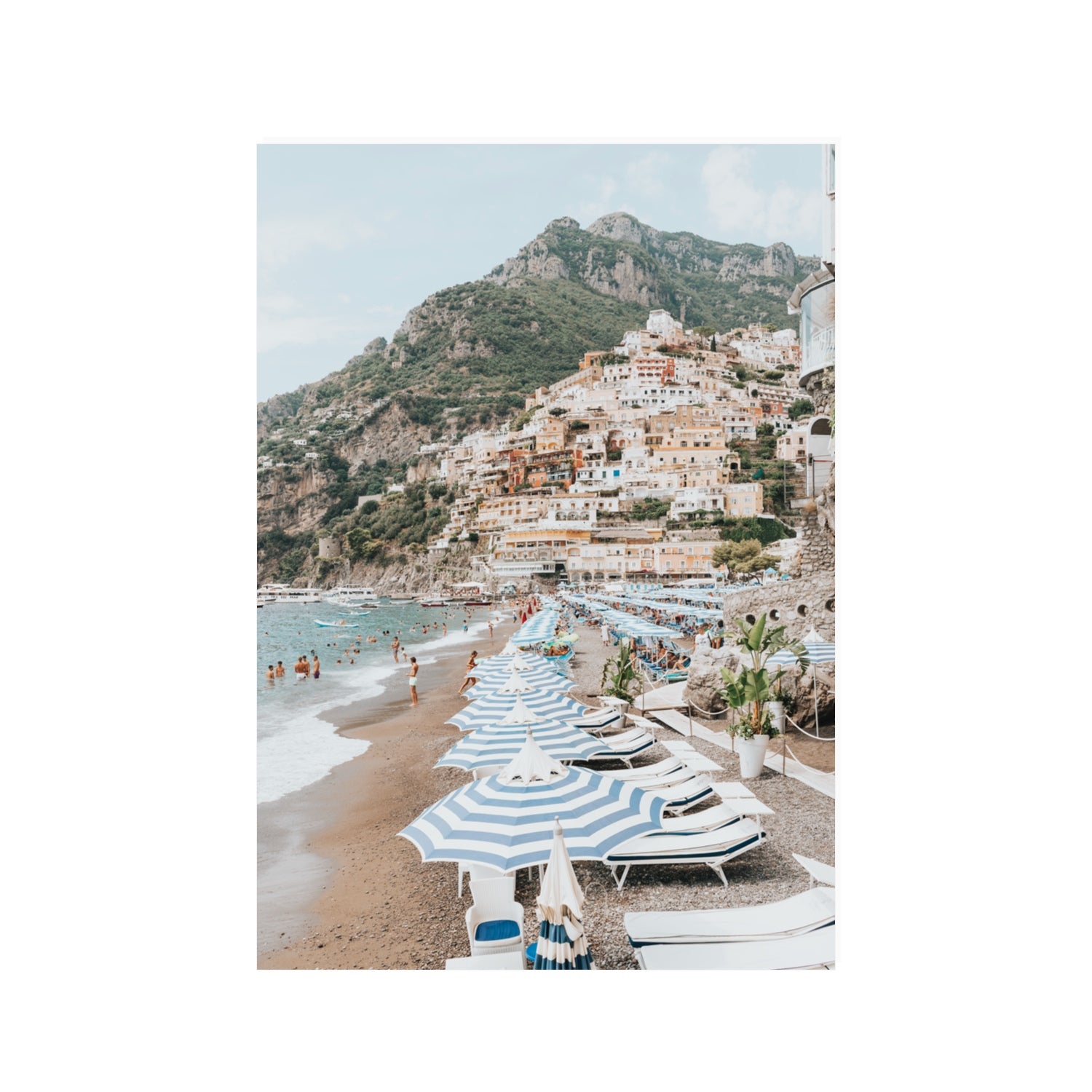 The Cliffside Village Positano Italian decor wall art 100 x 70 cm unframed fine art canvas