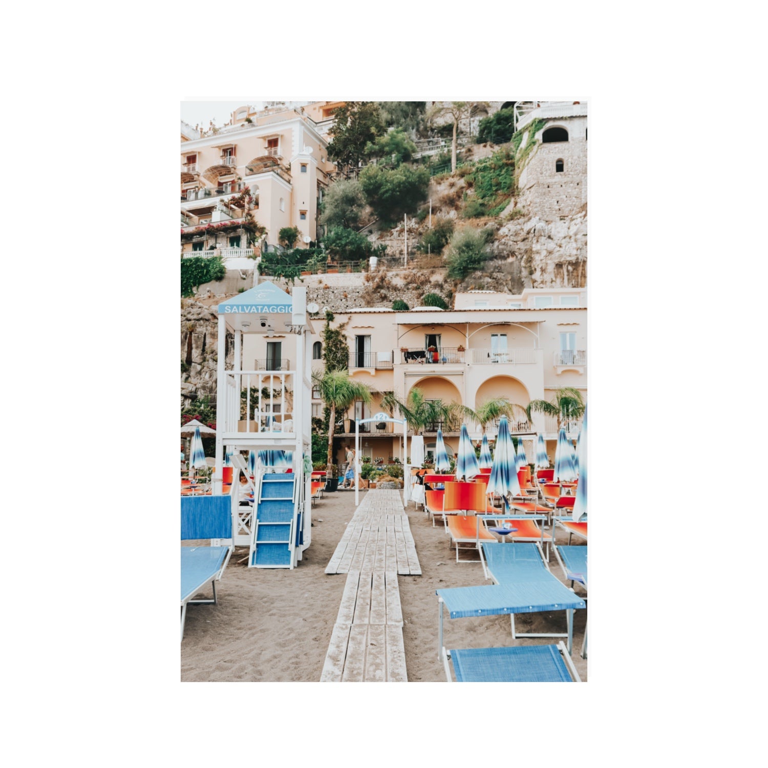 Torre Di Salvataggio fine art print, Positano, Italy, 100 x 70 cm, Unframed, Fine Art Canvas