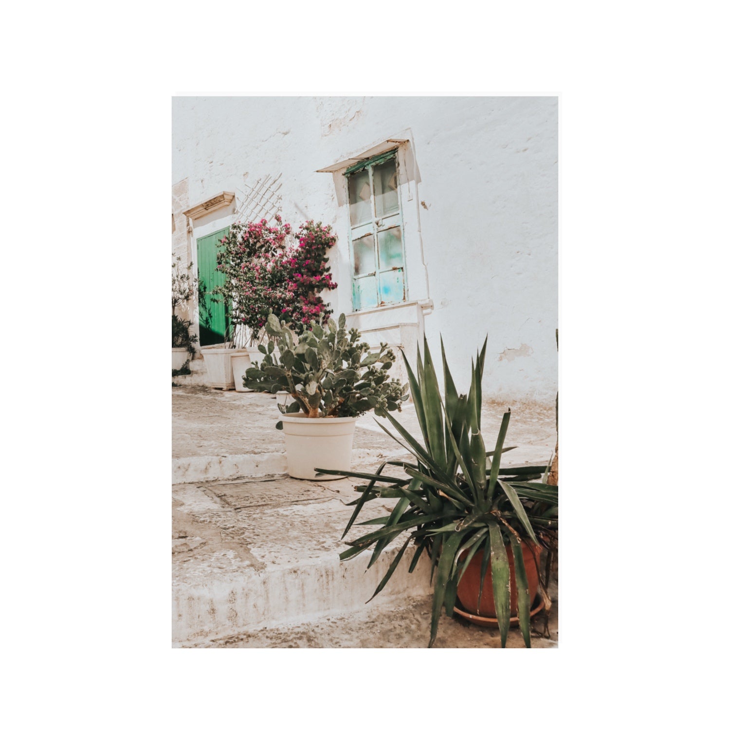Giardino Segreto Puglia Ostuni wall art 100 x 70 cm unframed fine art canvas