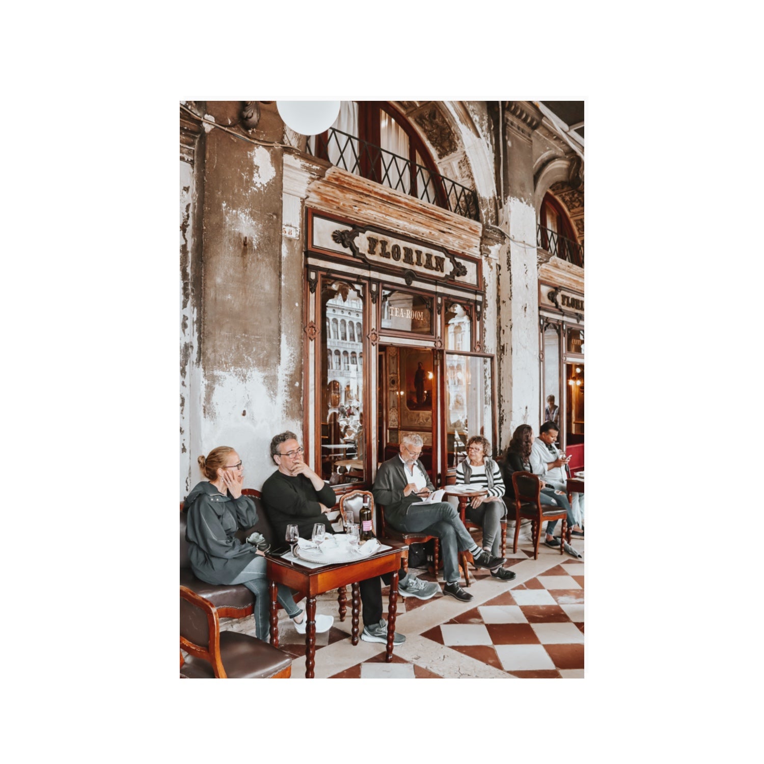 Tea Room Venice Italian wall art 100 x 70 cm unframed fine art canvas