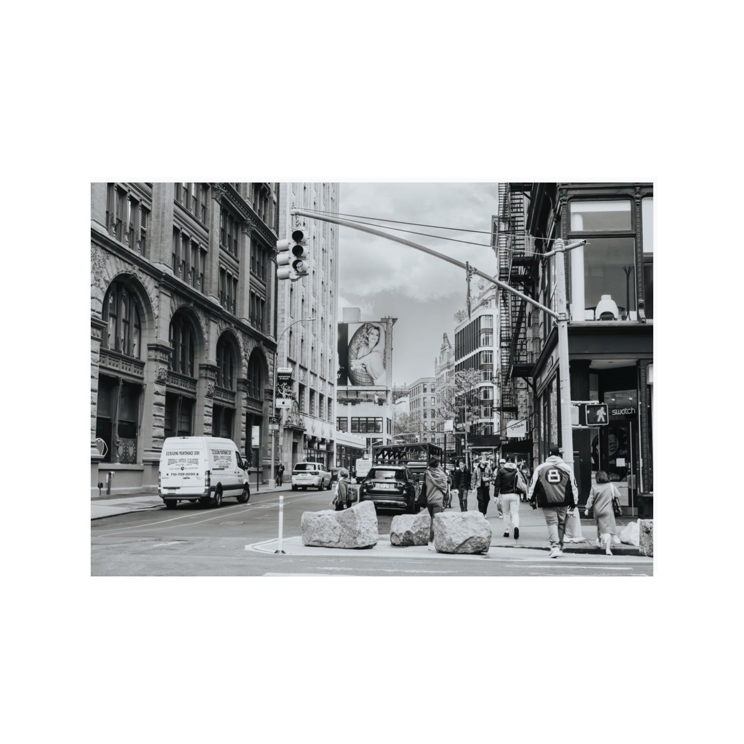 Inkwell Metropolis New York NYC Black & White wall art 100 x 70 cm unframed fine art canvas