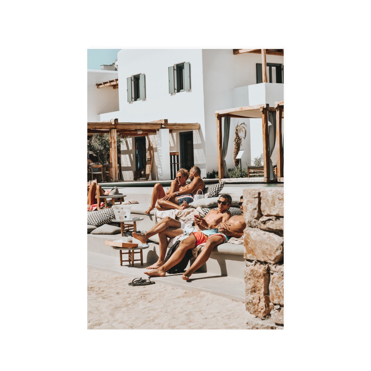 Style That Sizzles Mykonos Greek island wall art 100 x 70 cm unframed fine art canvas