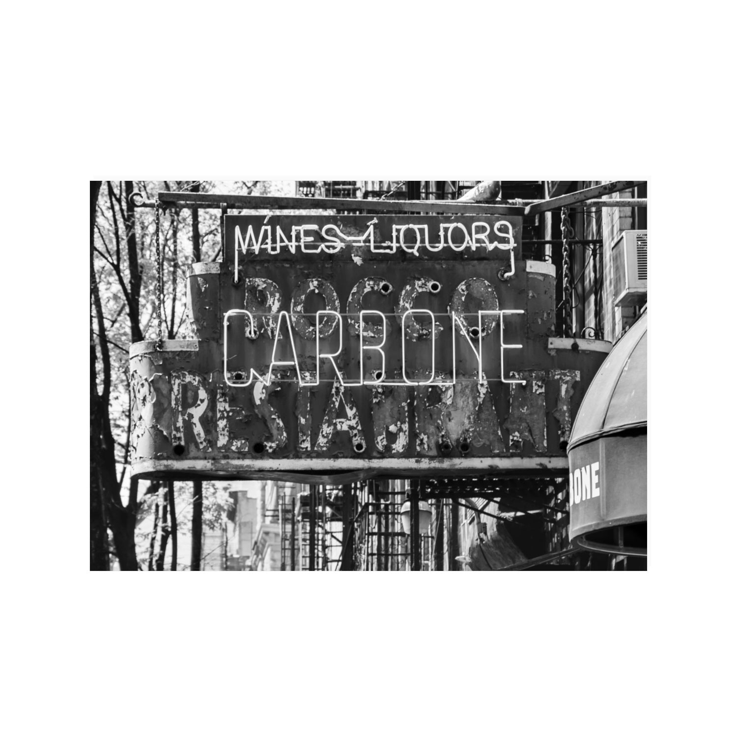 Thompson Street New York NYC Black & White wall art 100 x 70 cm unframed fine art canvas