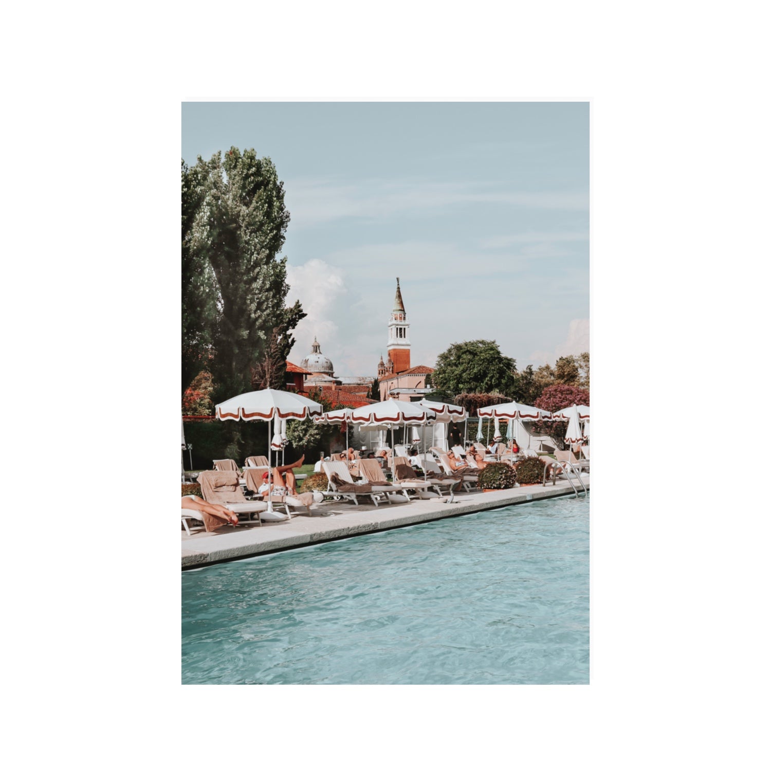 Poolside Perch Venice Italian wall art 100 x 70 cm unframed fine art canvas