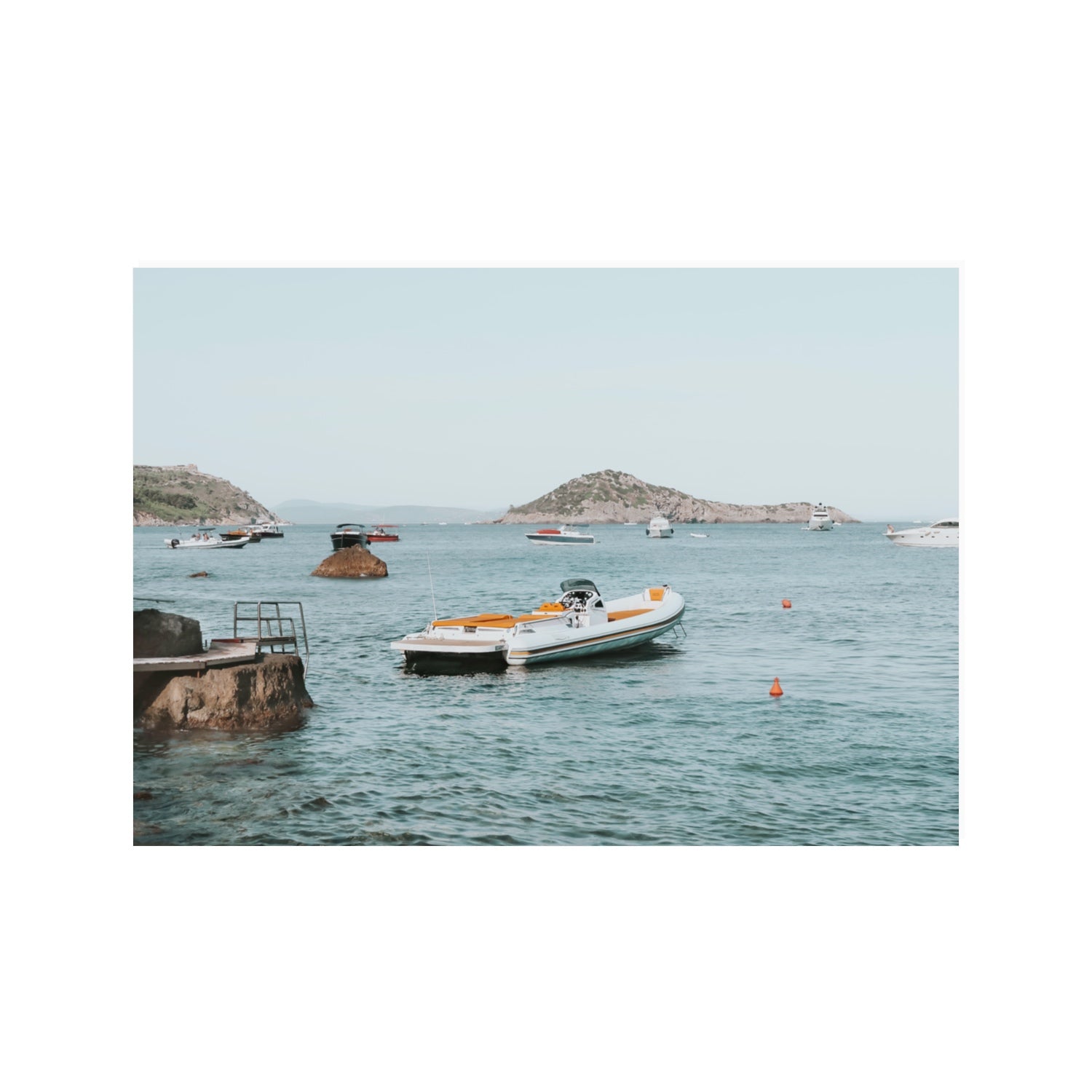 The Azure Sea Tuscany coastal Italian wall art 100 x 70 cm unframed fine art canvas