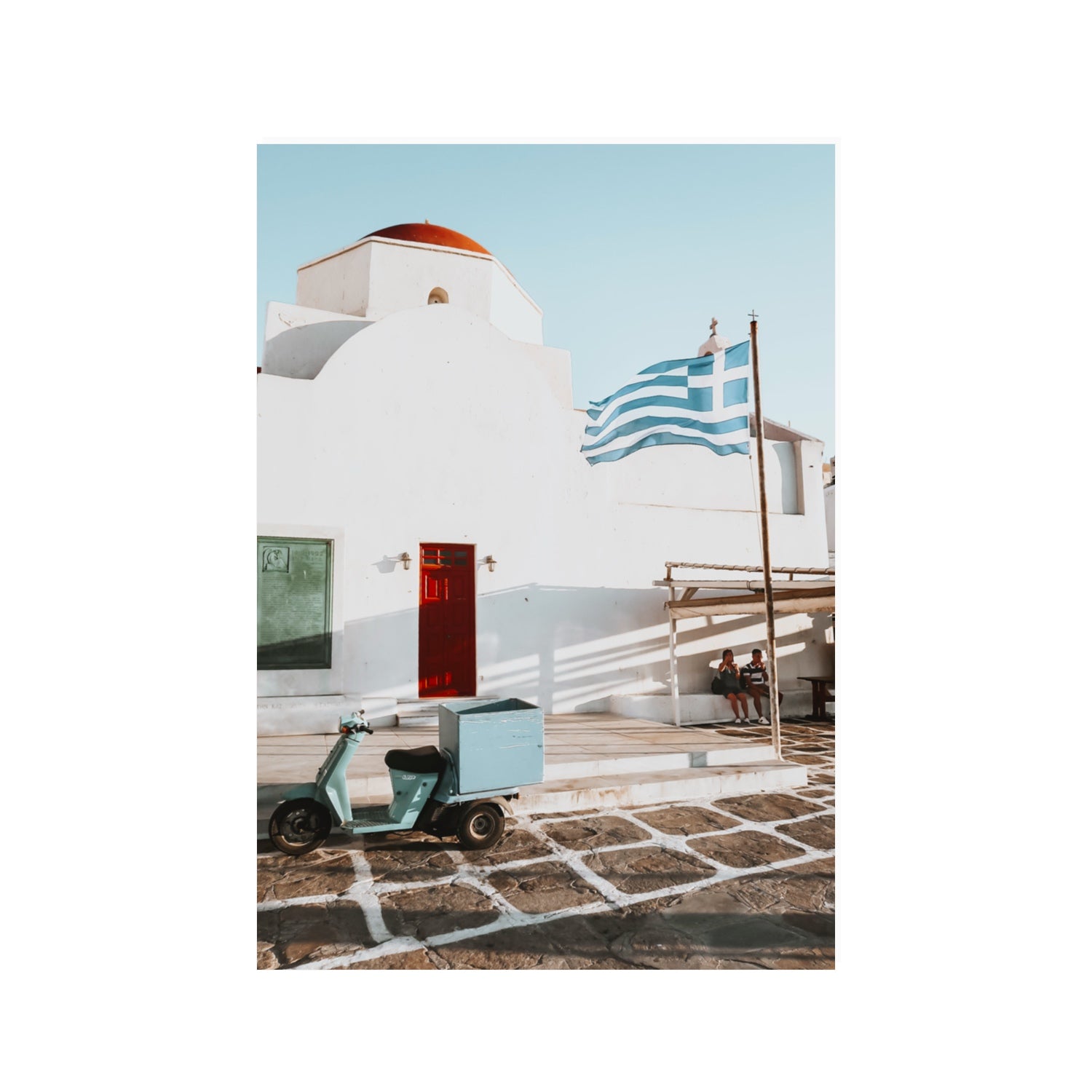 Mykonos Postcard fine art print, Mykonos, Greece, 100 x 70 cm, Unframed, Fine Art Canvas