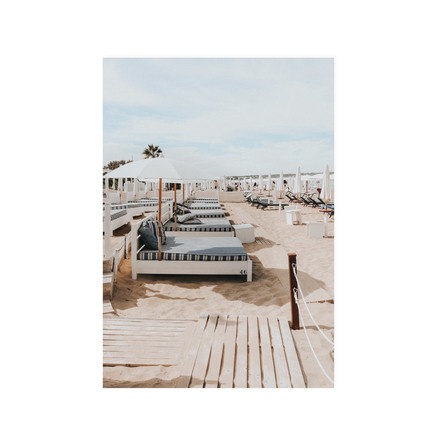 Coastal Repose Puglia beach Mediterranean fine art print 100 x 70 cm unframed fine art canvas